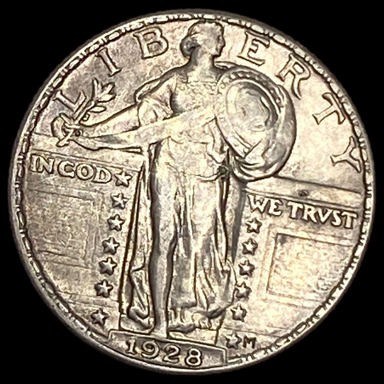 1928 Standing Liberty Silver Quarter NEARLY UNCIRCULATED: 1928 Standing Liberty Silver Quarter NEARLY UNCIRCULATED