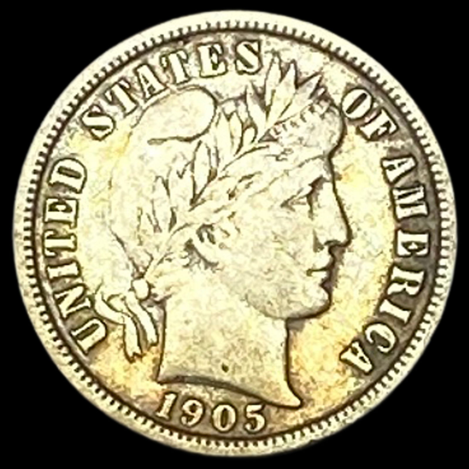 1905-O Silver Barber Dime NEARLY UNCIRCULATED: 1905-O Silver Barber Dime NEARLY UNCIRCULATED