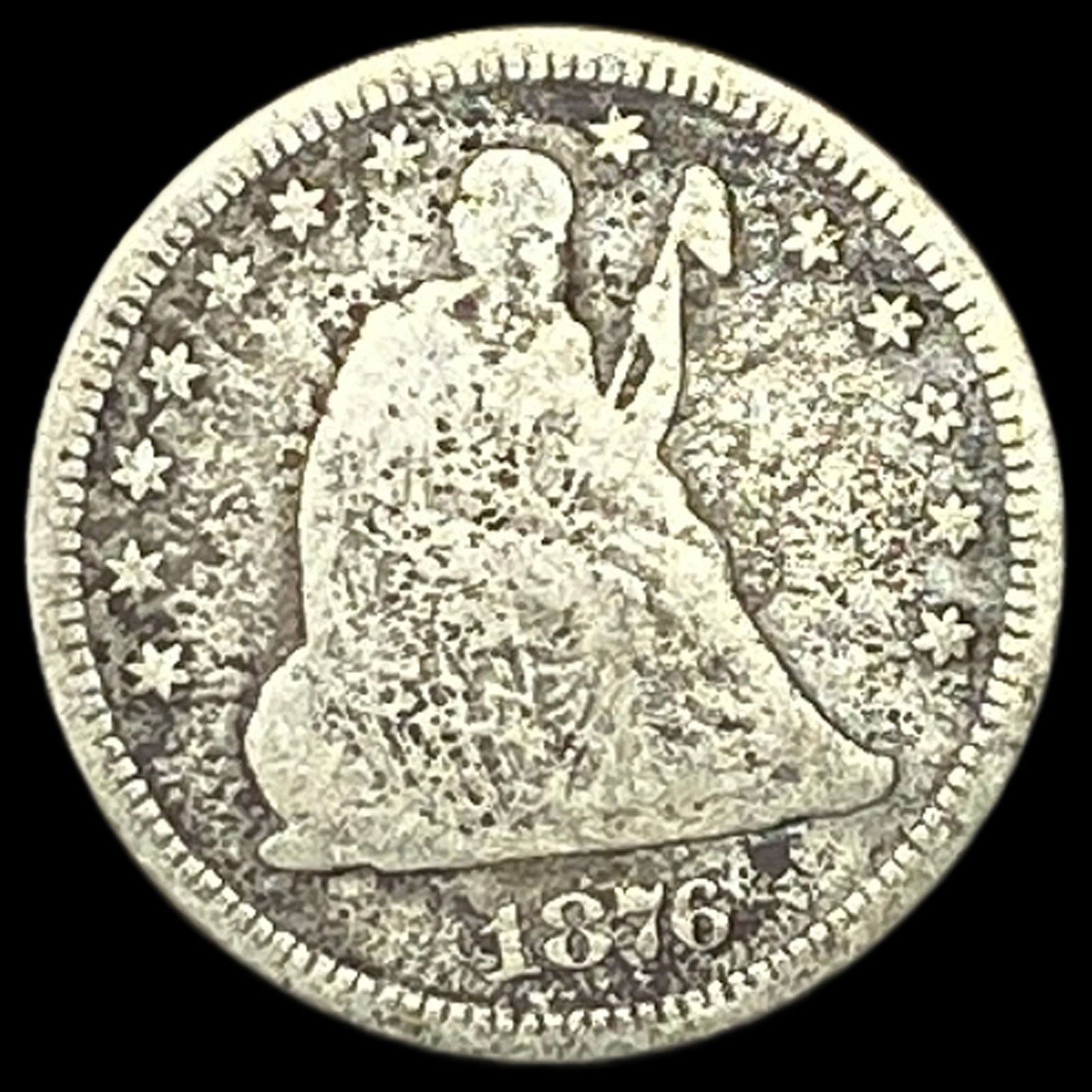 1876 Seated Liberty Quarter NICELY CIRCULATED: 1876 Seated Liberty Quarter NICELY CIRCULATED