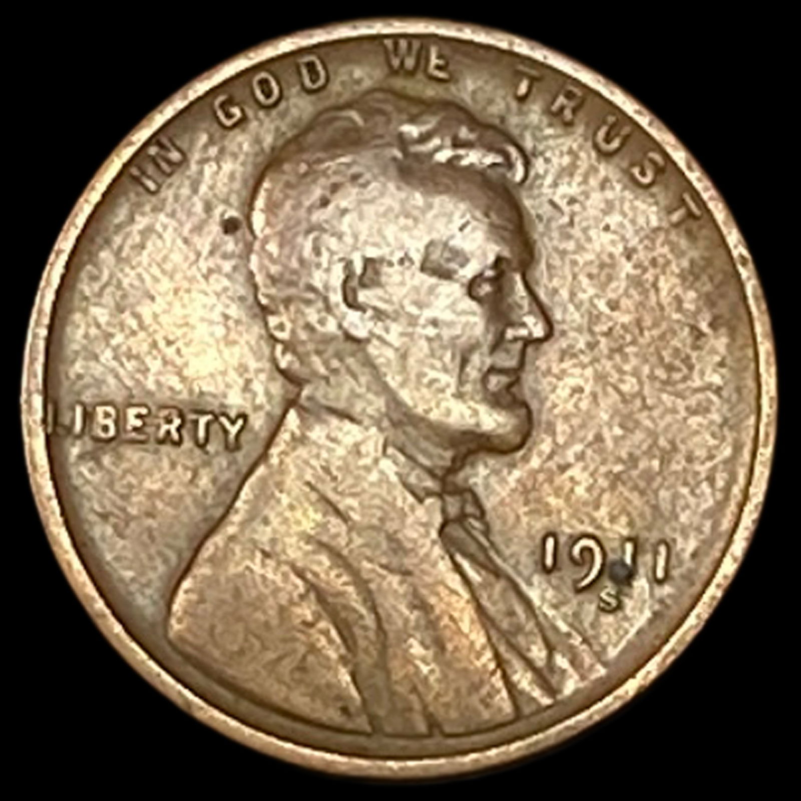 1911-S Lincoln Wheat Cent NICELY CIRCULATED: 1911-S Lincoln Wheat Cent NICELY CIRCULATED