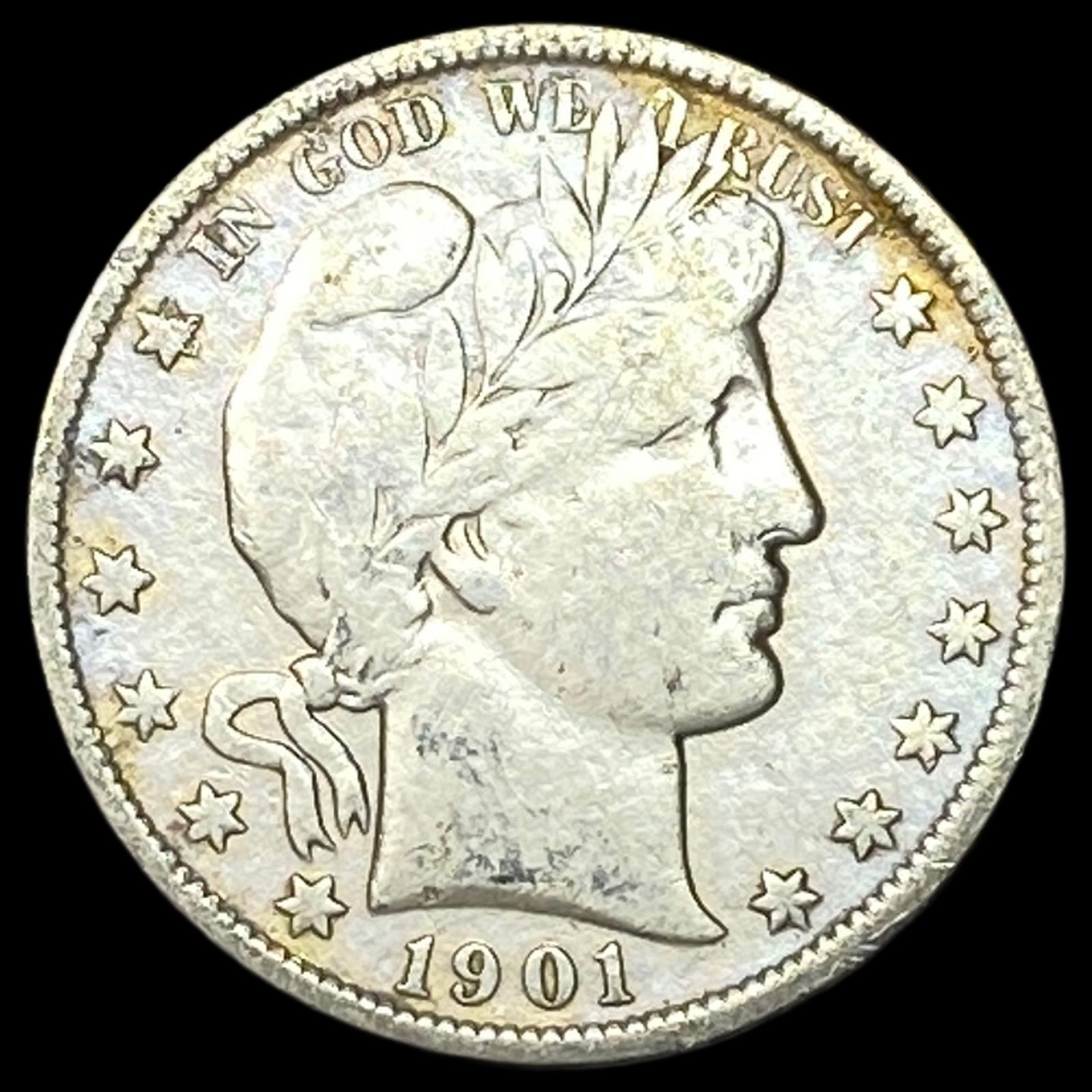 1901 Silver Half Dollar NICELY CIRCULATED: 1901 Silver Half Dollar NICELY CIRCULATED
