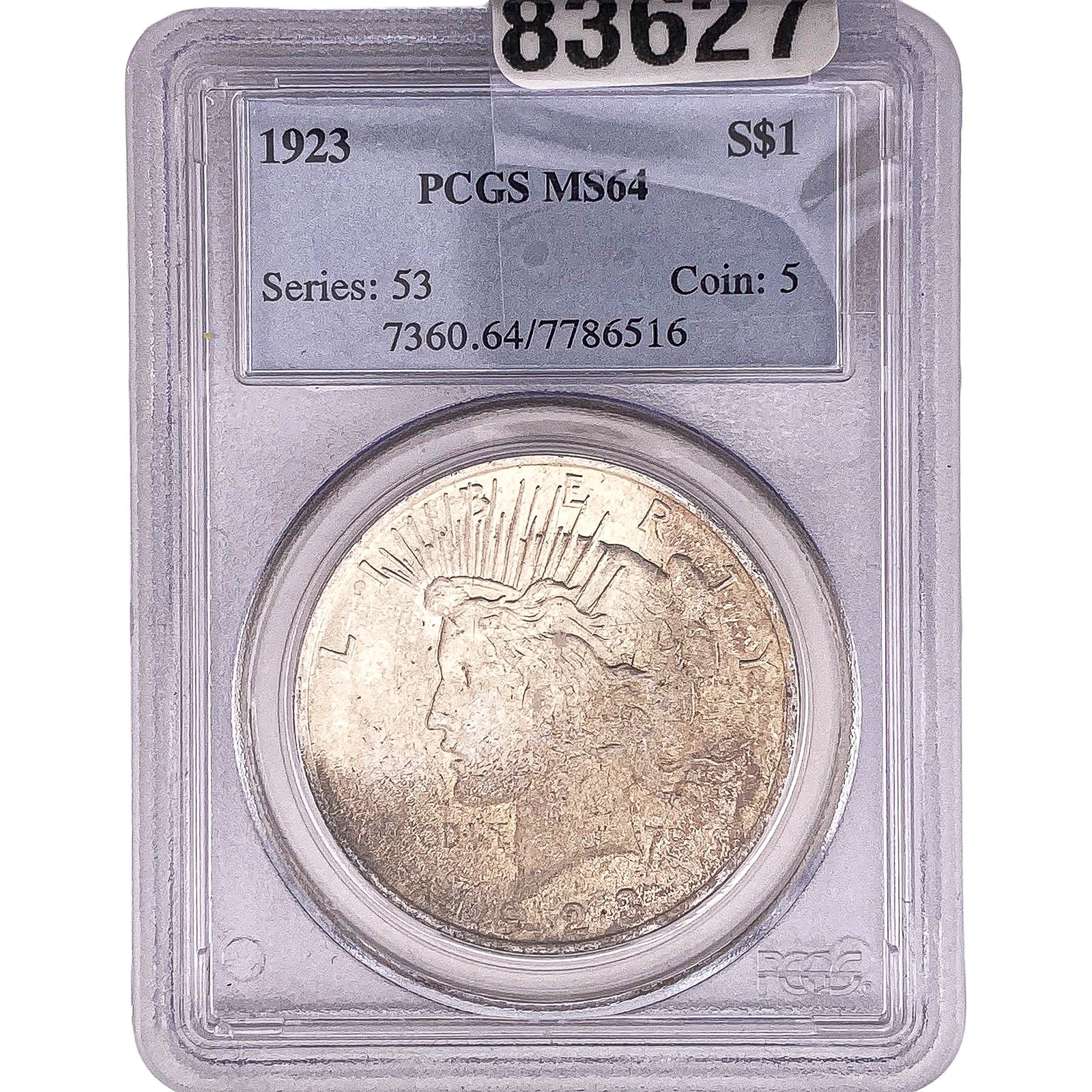 1923 Silver Peace Dollar PCGS MS64 (1 of 2)