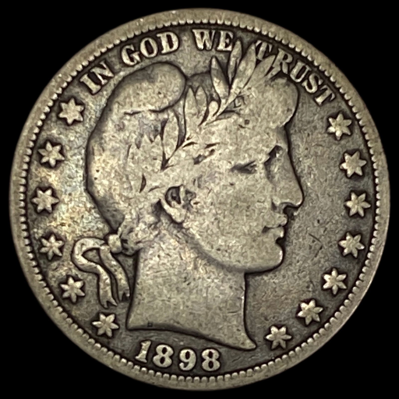 1898-O Silver Barber Half Dollar NICELY CIRCULATED (1 of 2)