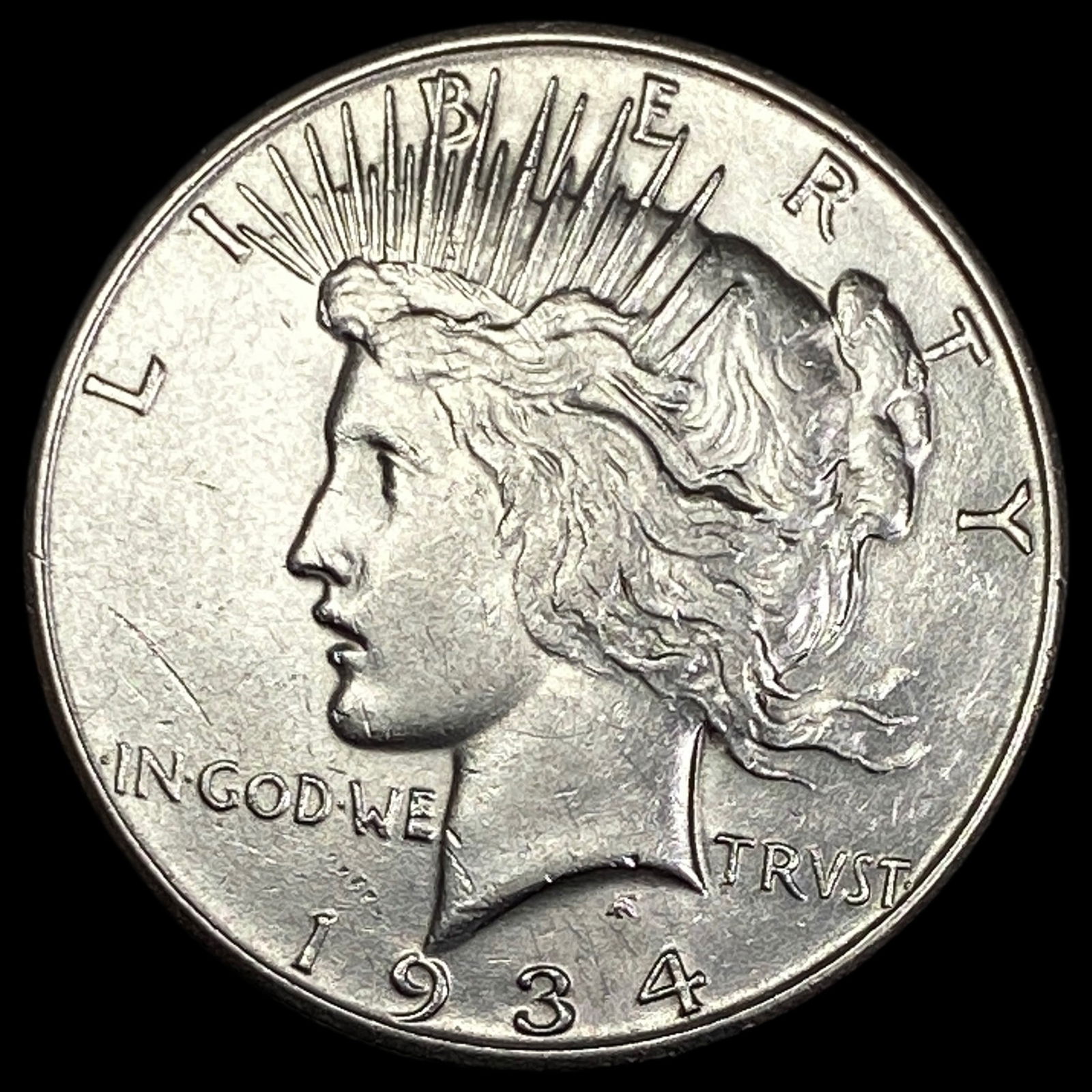 1934-S Silver Peace Dollar NEARLY UNCIRCULATED (1 of 2)