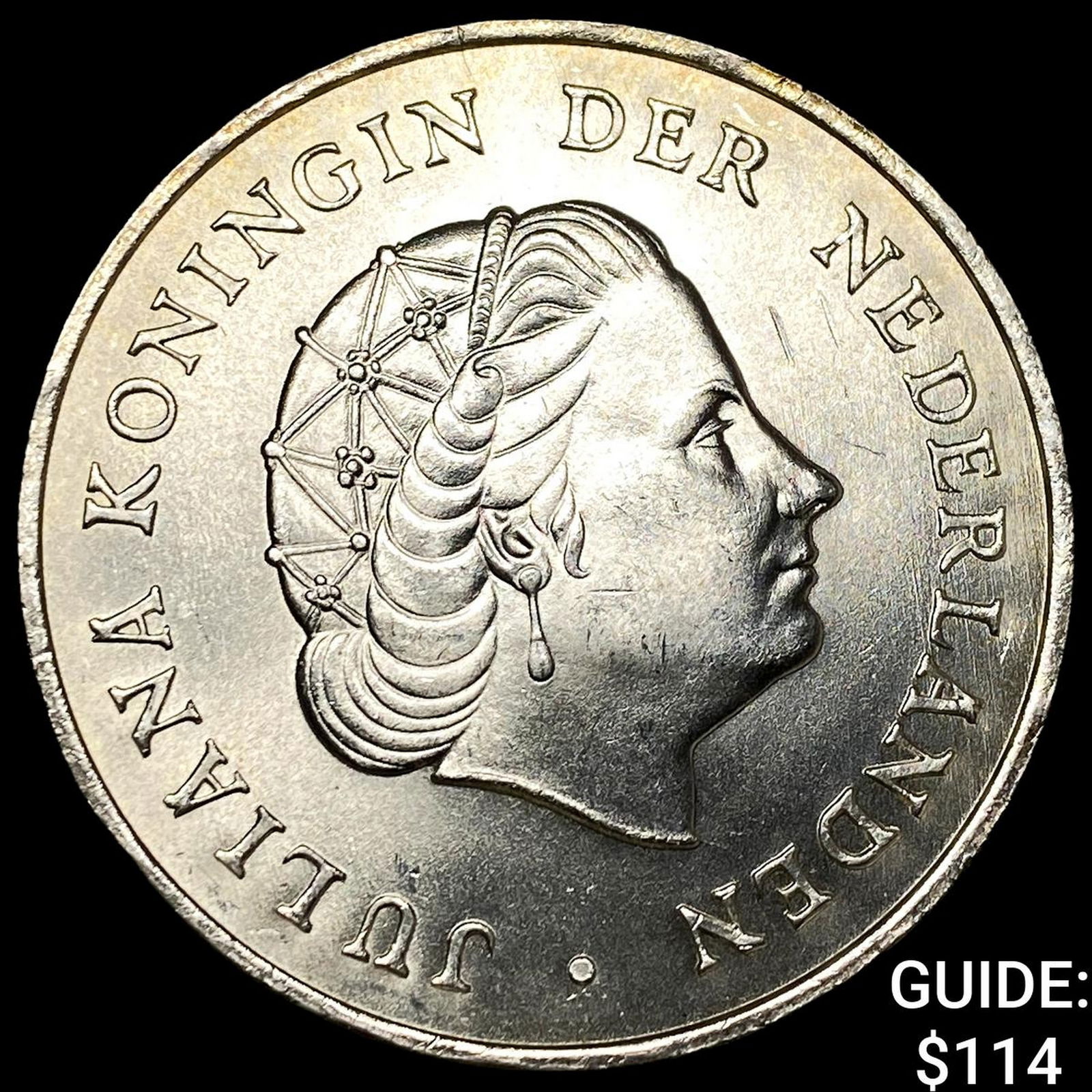 1964 Netherlands Antilles Silver 2 1/2 Gulden UNCIRCULATED: 1964 Netherlands Antilles Silver 2 1/2 Gulden UNCIRCULATED