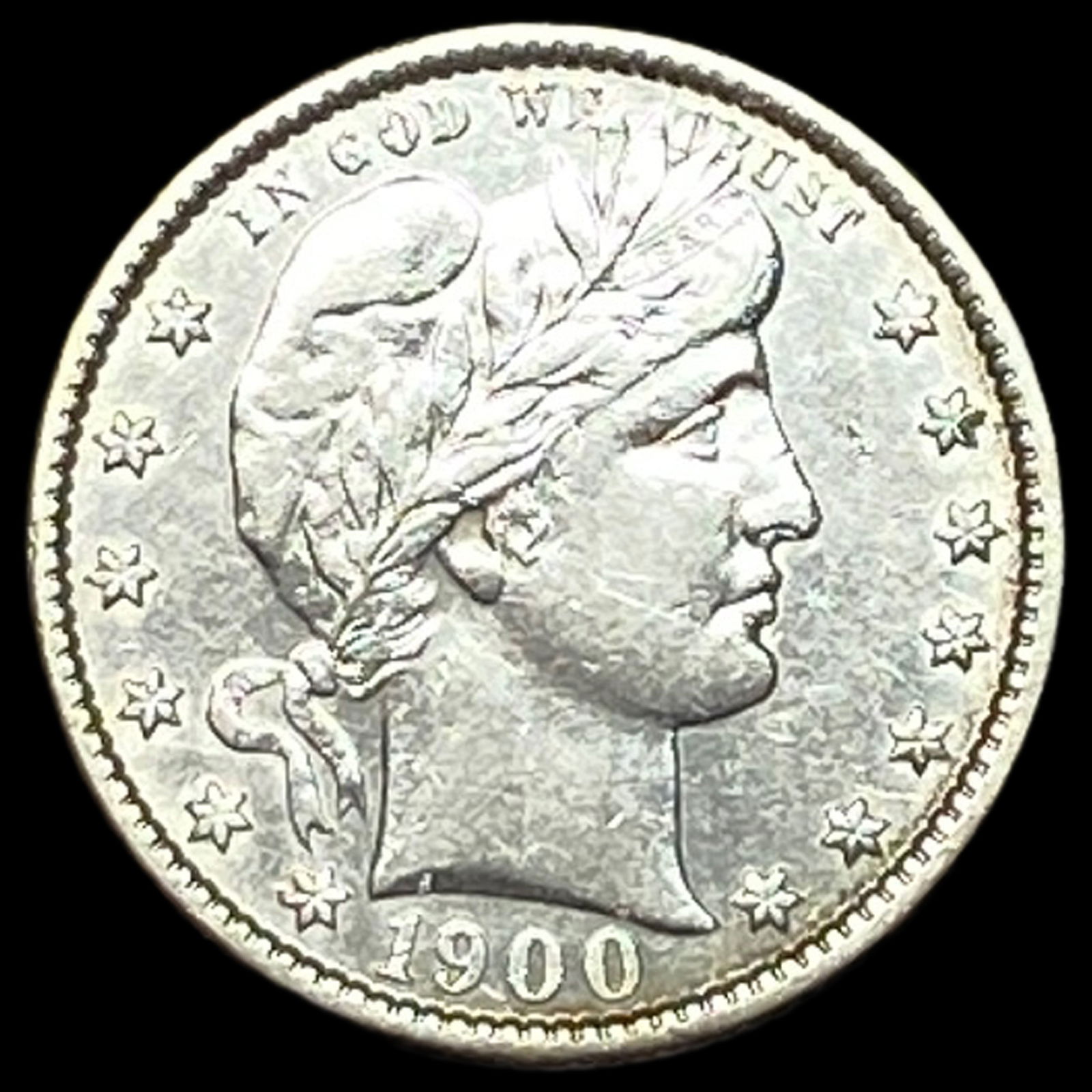 1900-O Barber Silver Quarter CLOSELY UNCIRCULATED: 1900-O Barber Silver Quarter CLOSELY UNCIRCULATED