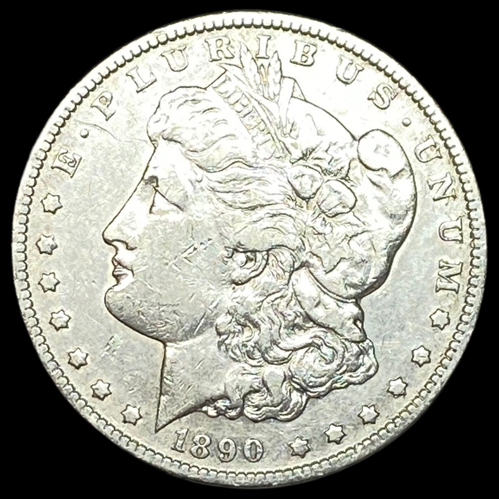 1890-CC Silver Morgan Dollar NEARLY UNCIRCULATED: 1890-CC Silver Morgan Dollar NEARLY UNCIRCULATED