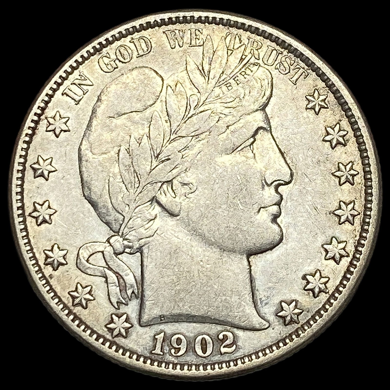1902-O Silver Barber Half Dollar NEARLY UNCIRCULATED: 1902-O Silver Barber Half Dollar NEARLY UNCIRCULATED