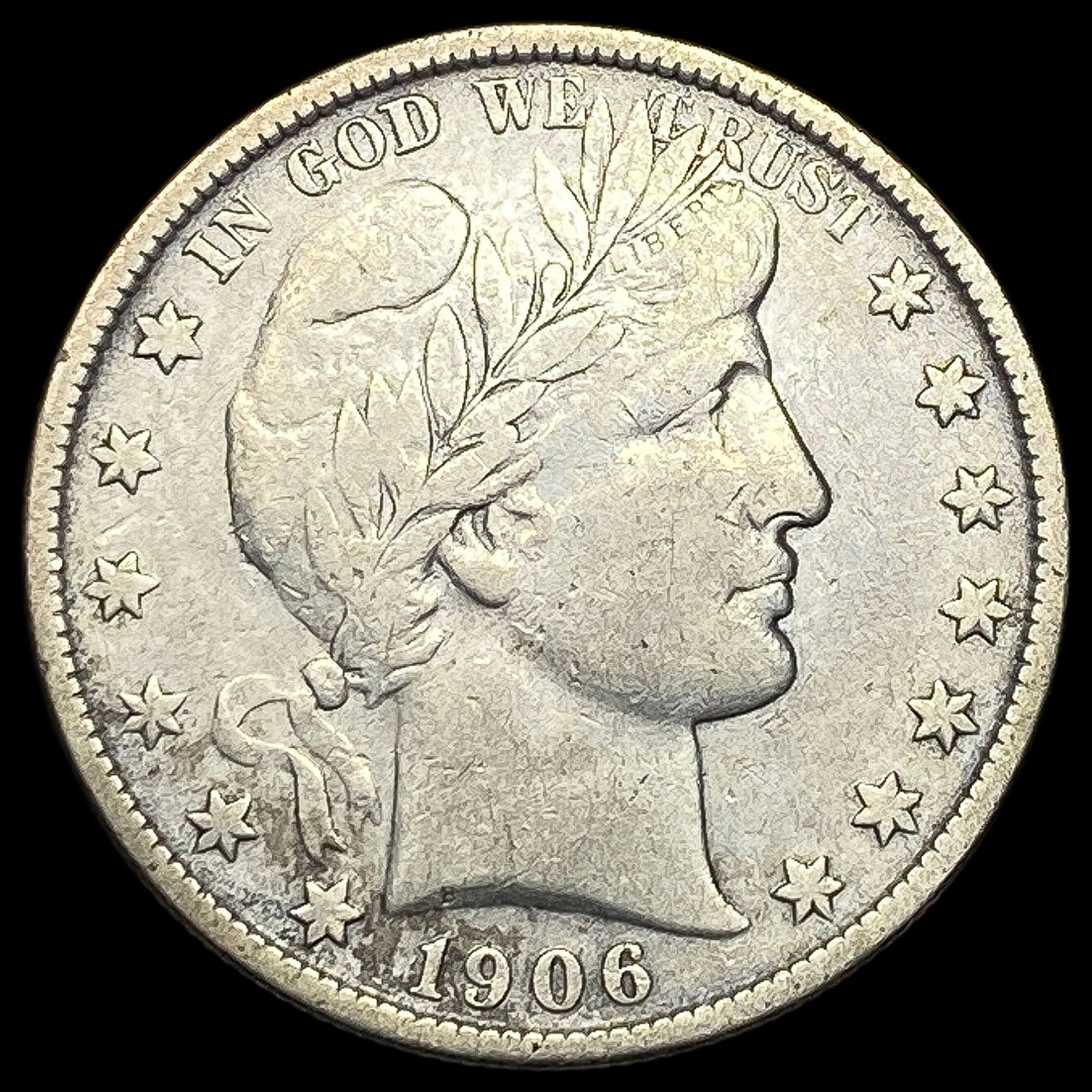 1906-S Silver Barber Half Dollar LIGHTLY CIRCULATED: 1906-S Silver Barber Half Dollar LIGHTLY CIRCULATED
