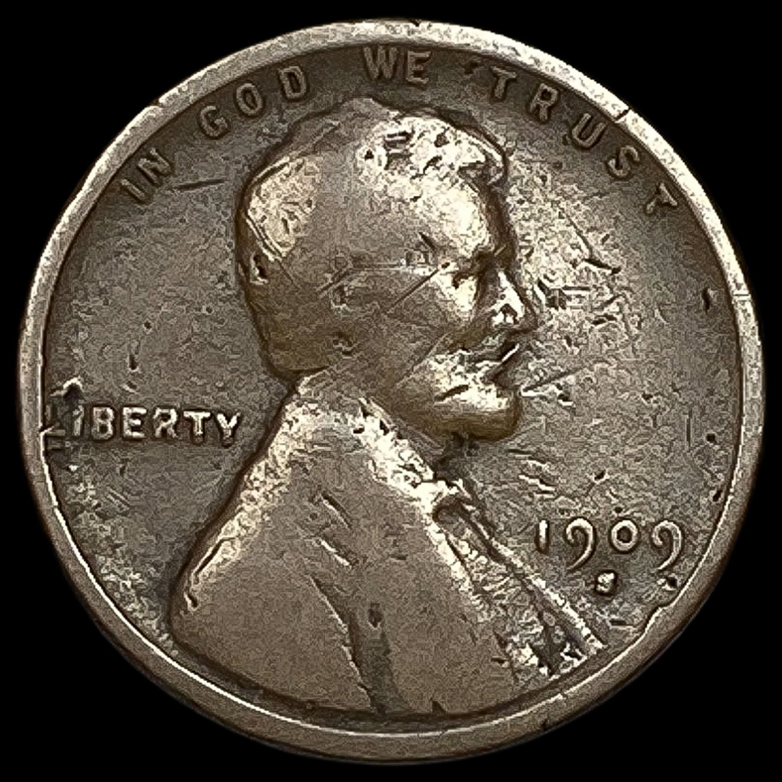 1909-S Lincoln Wheat Cent NICELY CIRCULATED: 1909-S Lincoln Wheat Cent NICELY CIRCULATED