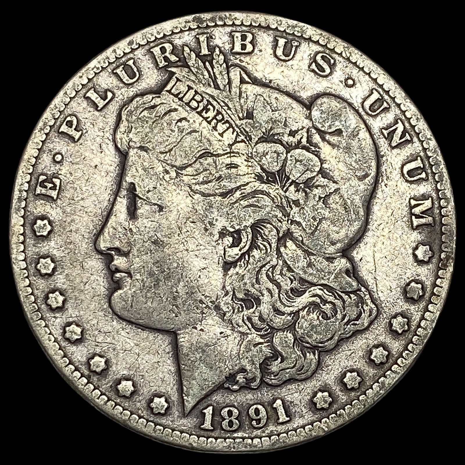 1891-CC Silver Morgan Dollar LIGHTLY CIRCULATED: 1891-CC Silver Morgan Dollar LIGHTLY CIRCULATED