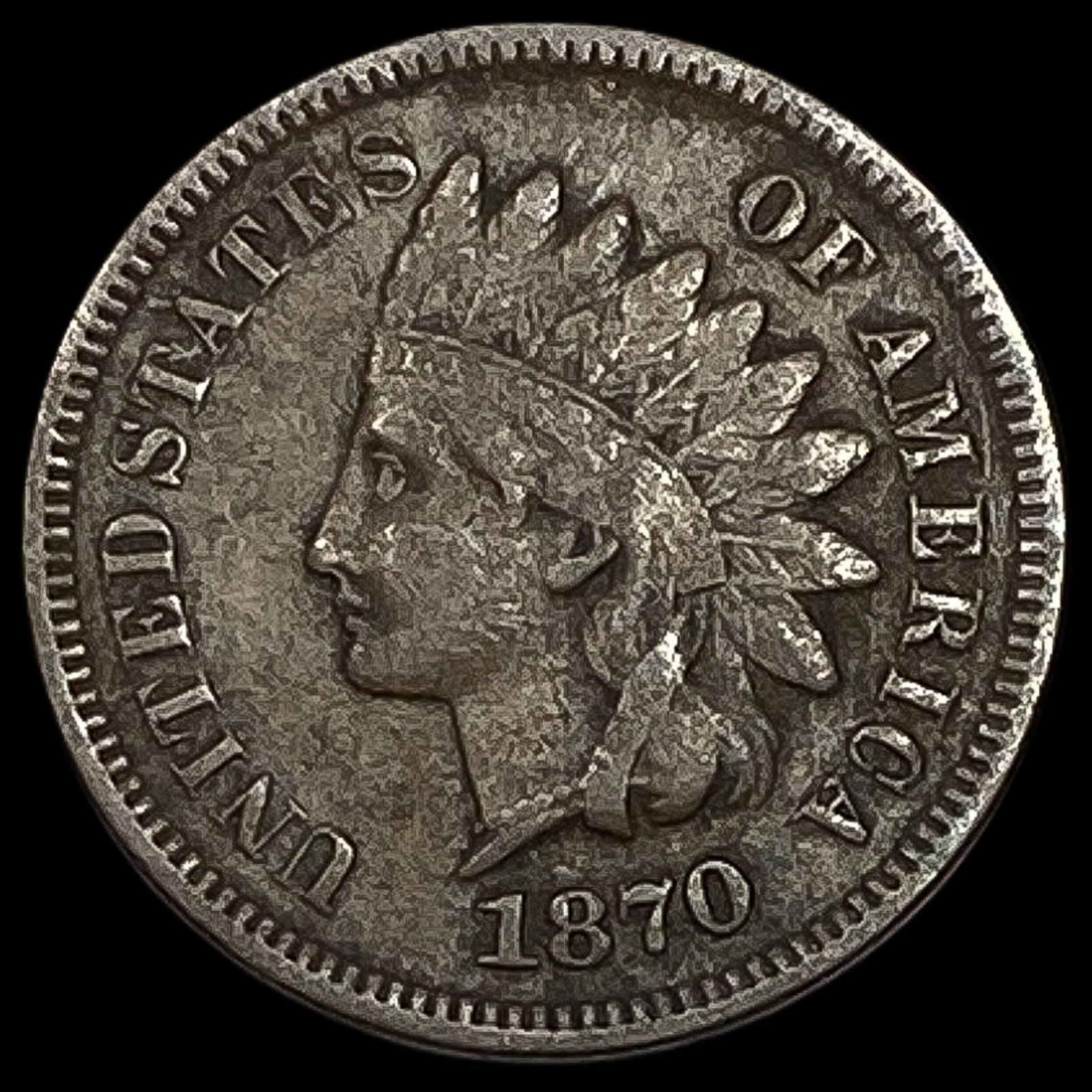 1870 Indian Head Cent NEARLY UNCIRCULATED: 1870 Indian Head Cent NEARLY UNCIRCULATED