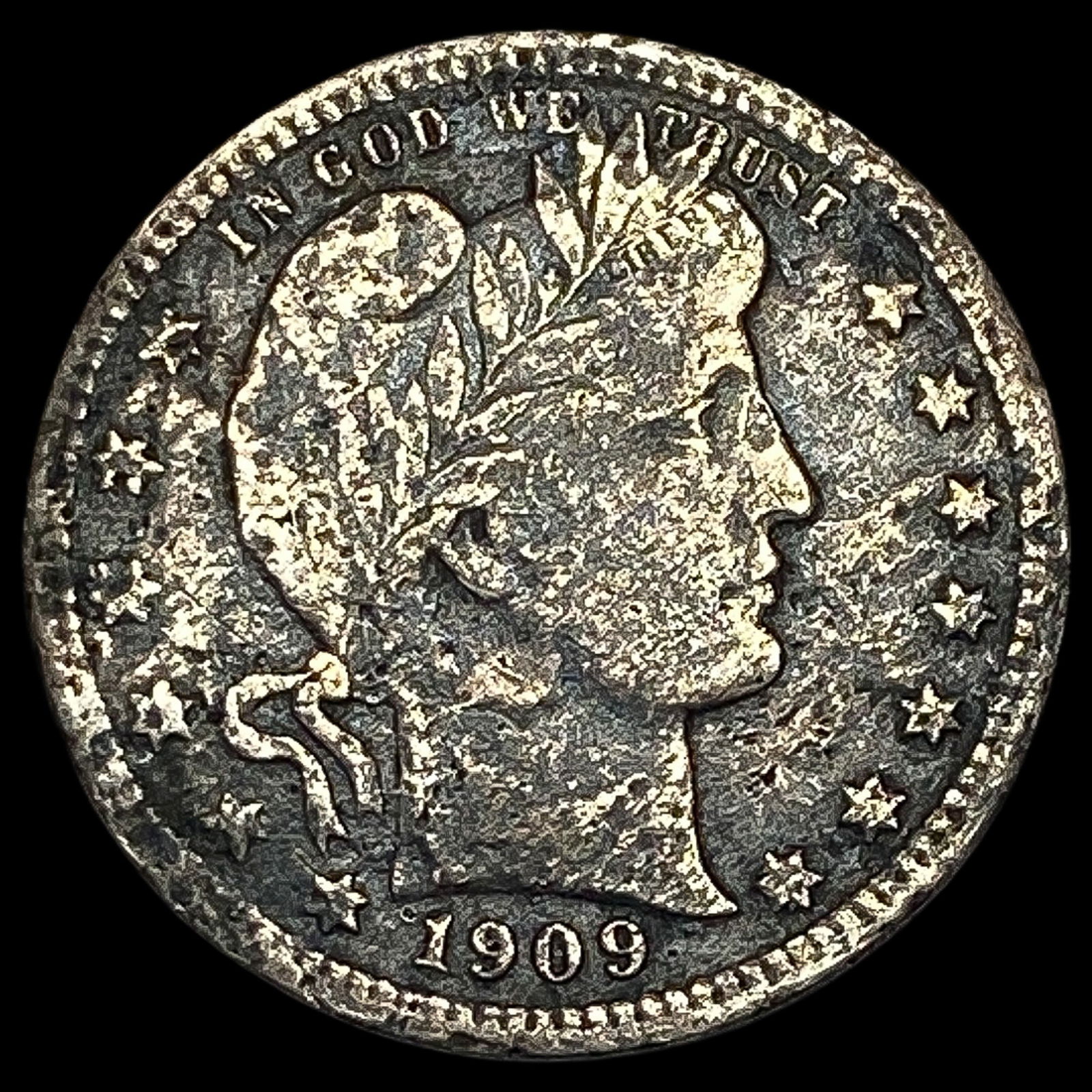 1909-D Silver Barber Quarter HIGH GRADE (1 of 2)