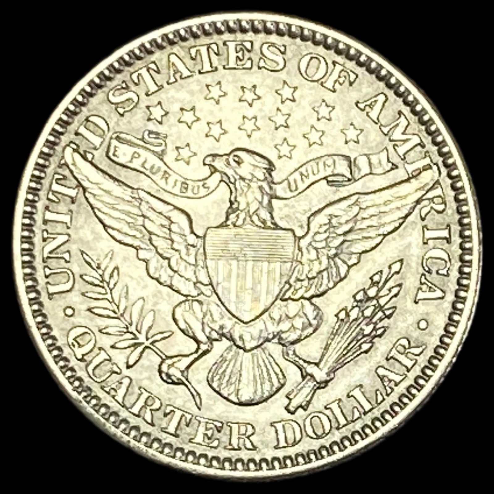 1908 Silver Barber Quarter CLOSELY UNCIRCULATED - 2