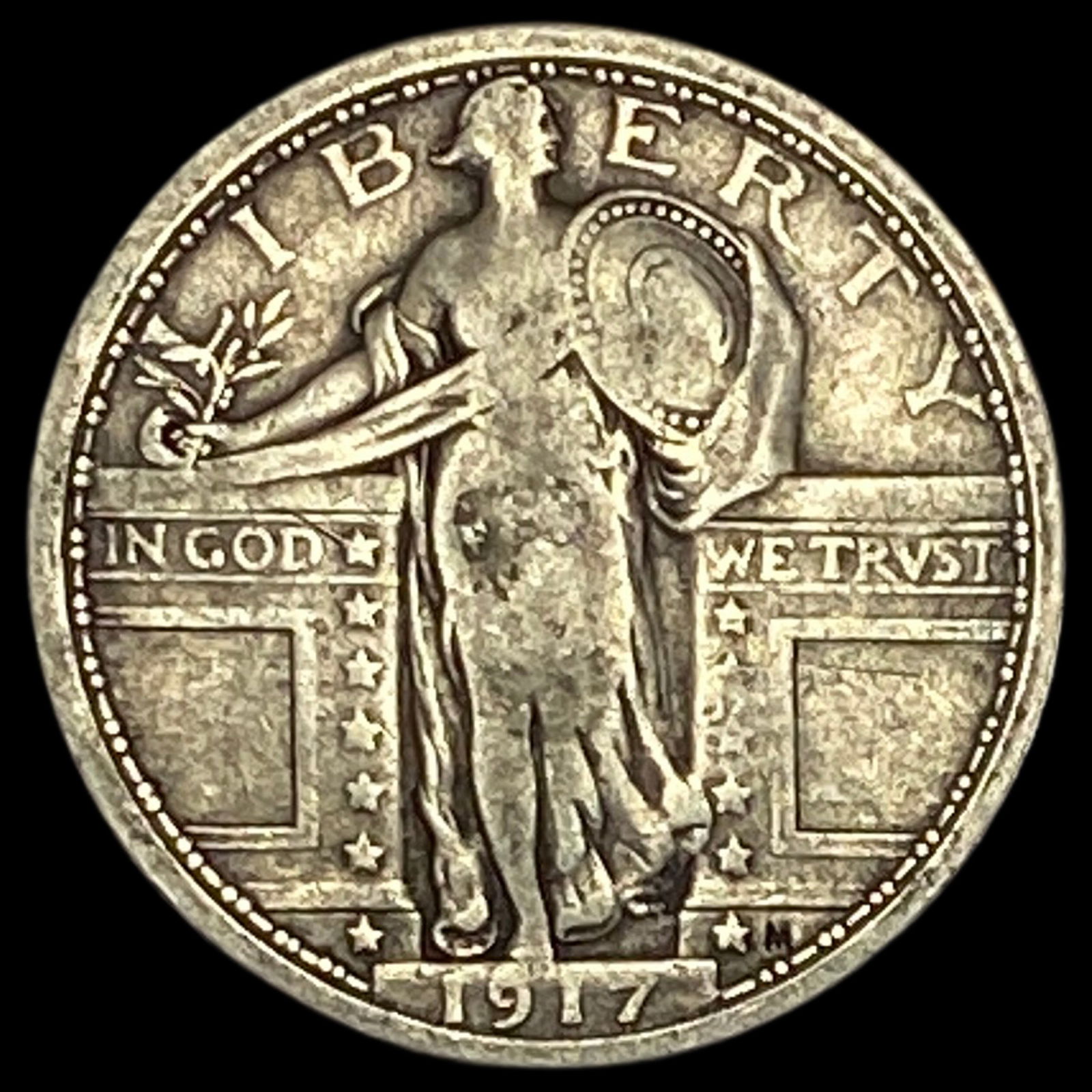 1917 Type 1 Standing Liberty Quarter LIGHTLY CIRCULATED (1 of 2)