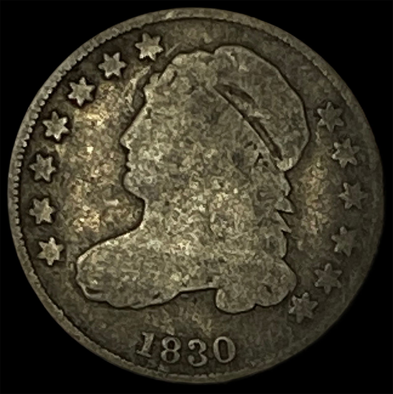 1830 Capped Bust Dime NICELY CIRCULATED: 1830 Capped Bust Dime NICELY CIRCULATED