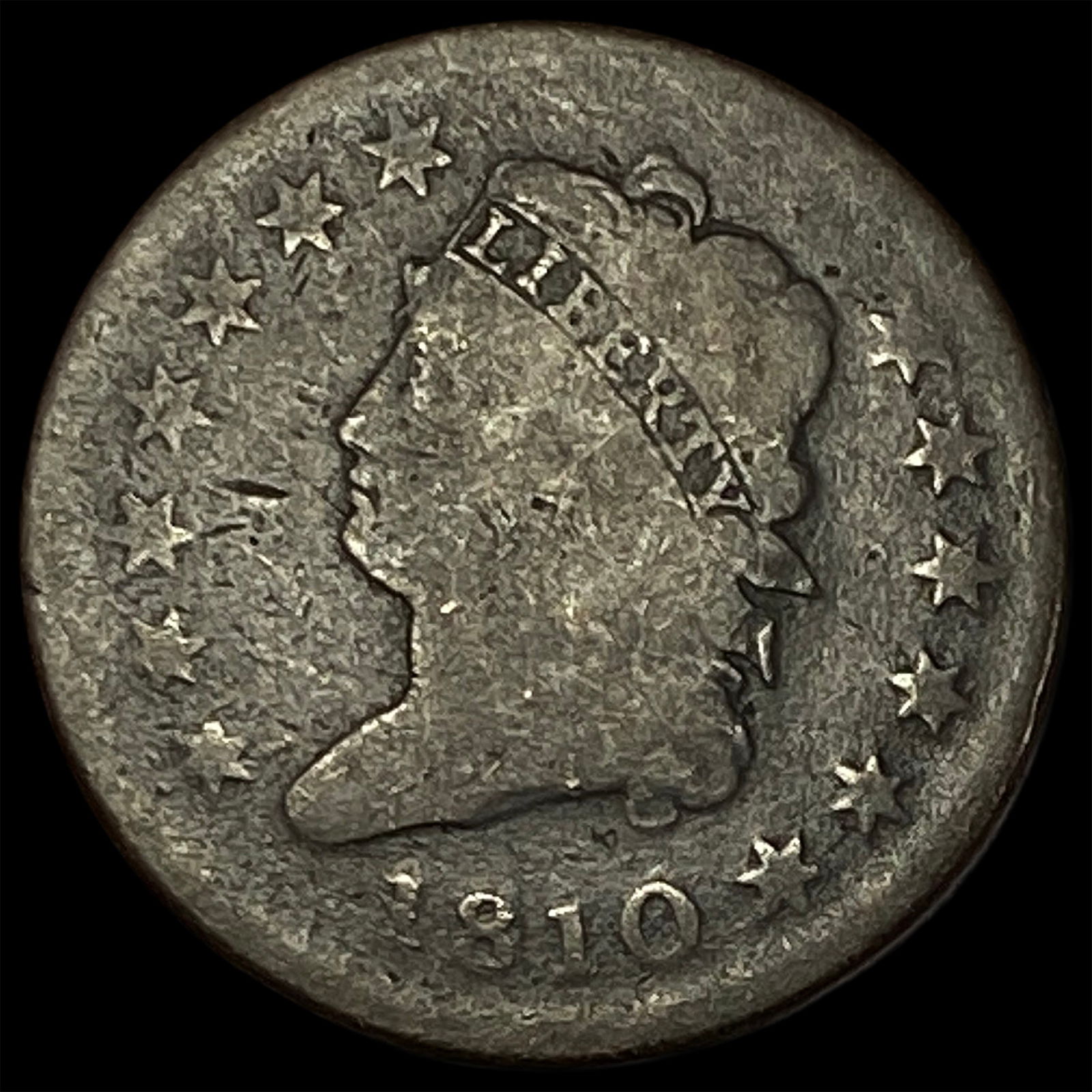 1810 Classic Head Large Cent NICELY CIRCULATED: 1810 Classic Head Large Cent NICELY CIRCULATED