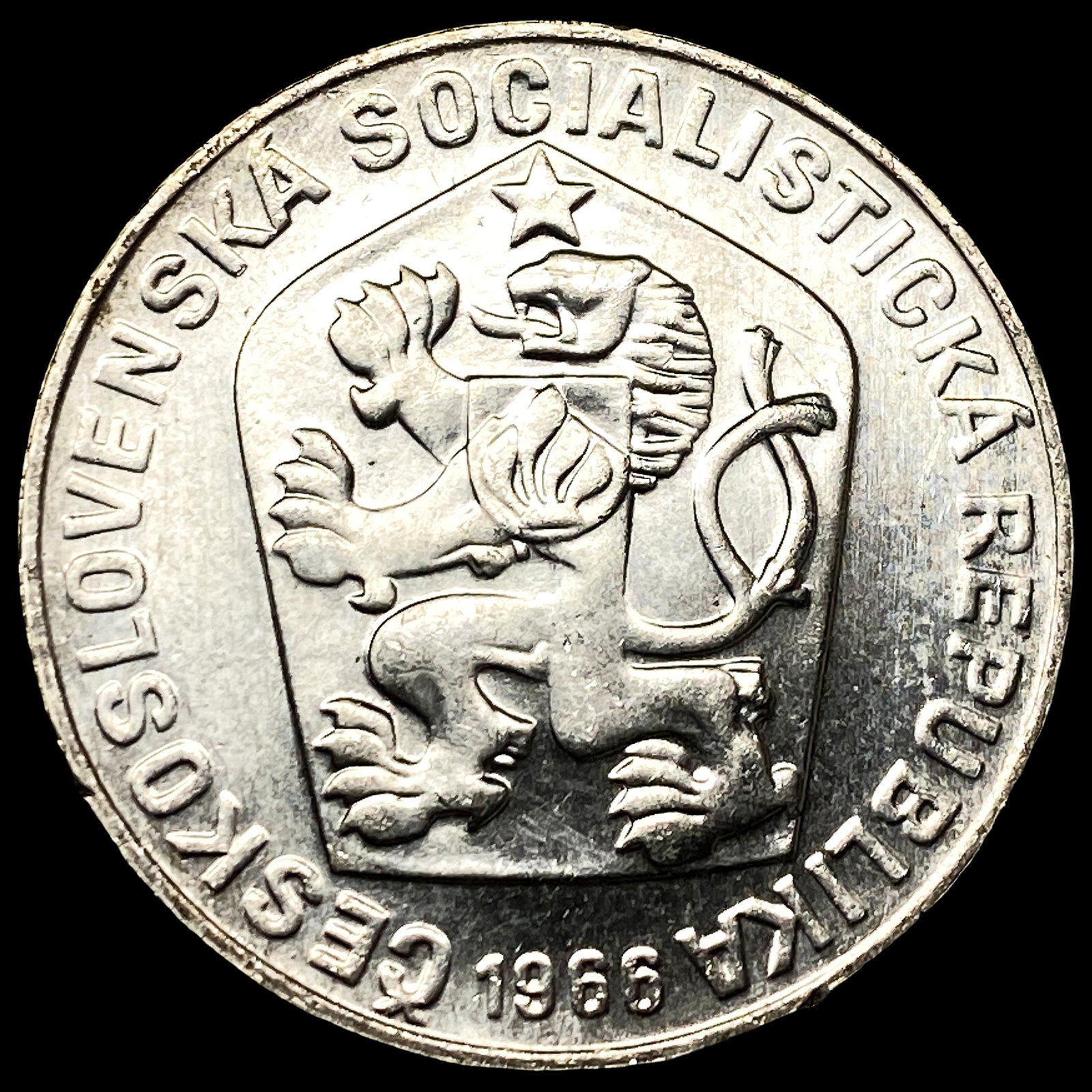 1966 Czechoslovakia Silver 10 Korun UNCIRCULATED (1 of 2)