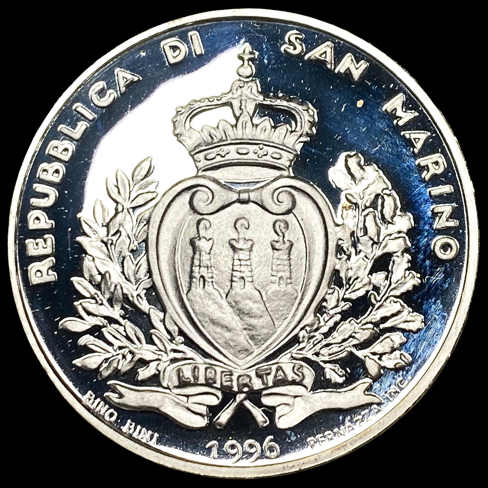 1996 San Marino Silver 5000 Lire UNCIRCULATED (1 of 2)