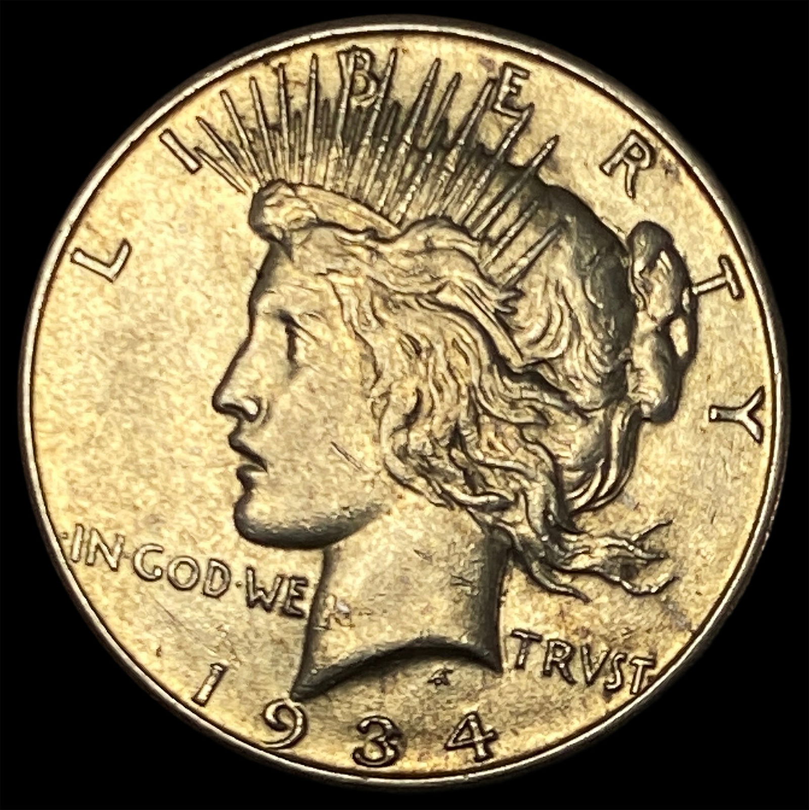 1934-S Silver Peace Dollar NEARLY UNCIRCULATED: 1934-S Silver Peace Dollar NEARLY UNCIRCULATED