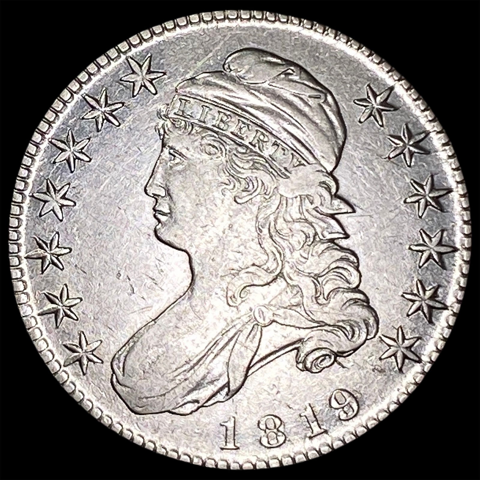 1819 Capped Bust Half Dollar NEARLY UNCIRCULATED (1 of 2)