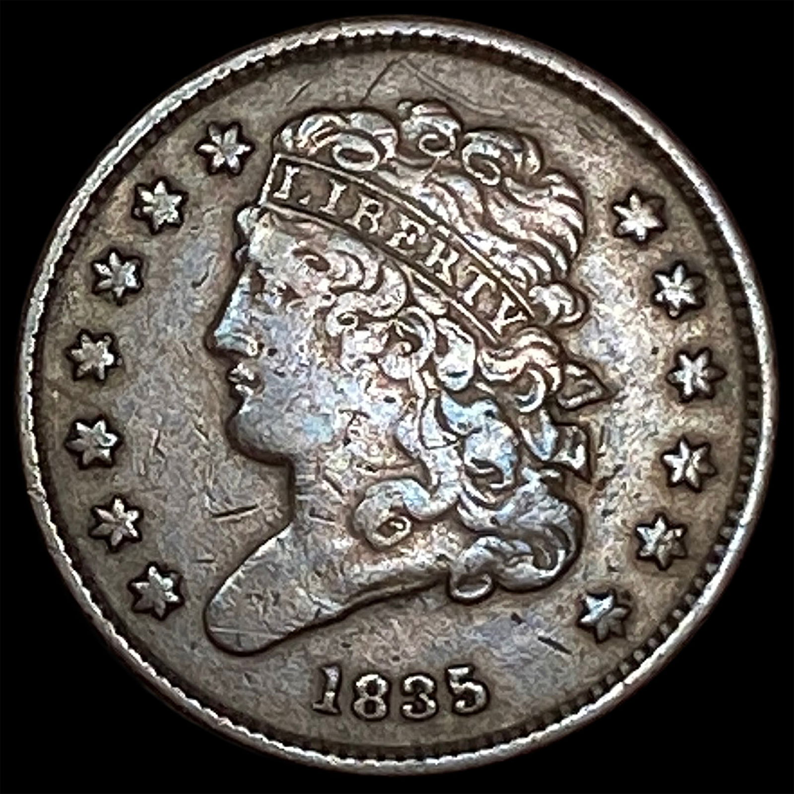 1835 Classic Head Half Cent ABOUT UNCIRCULATED (1 of 2)