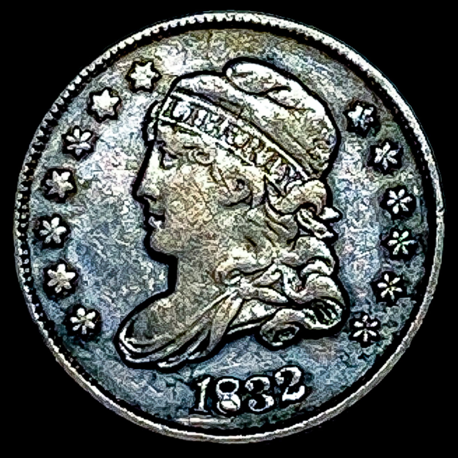 1832 Capped Bust Silver Half Dime LIGHTLY CIRCULATED: 1832 Capped Bust Silver Half Dime LIGHTLY CIRCULATED