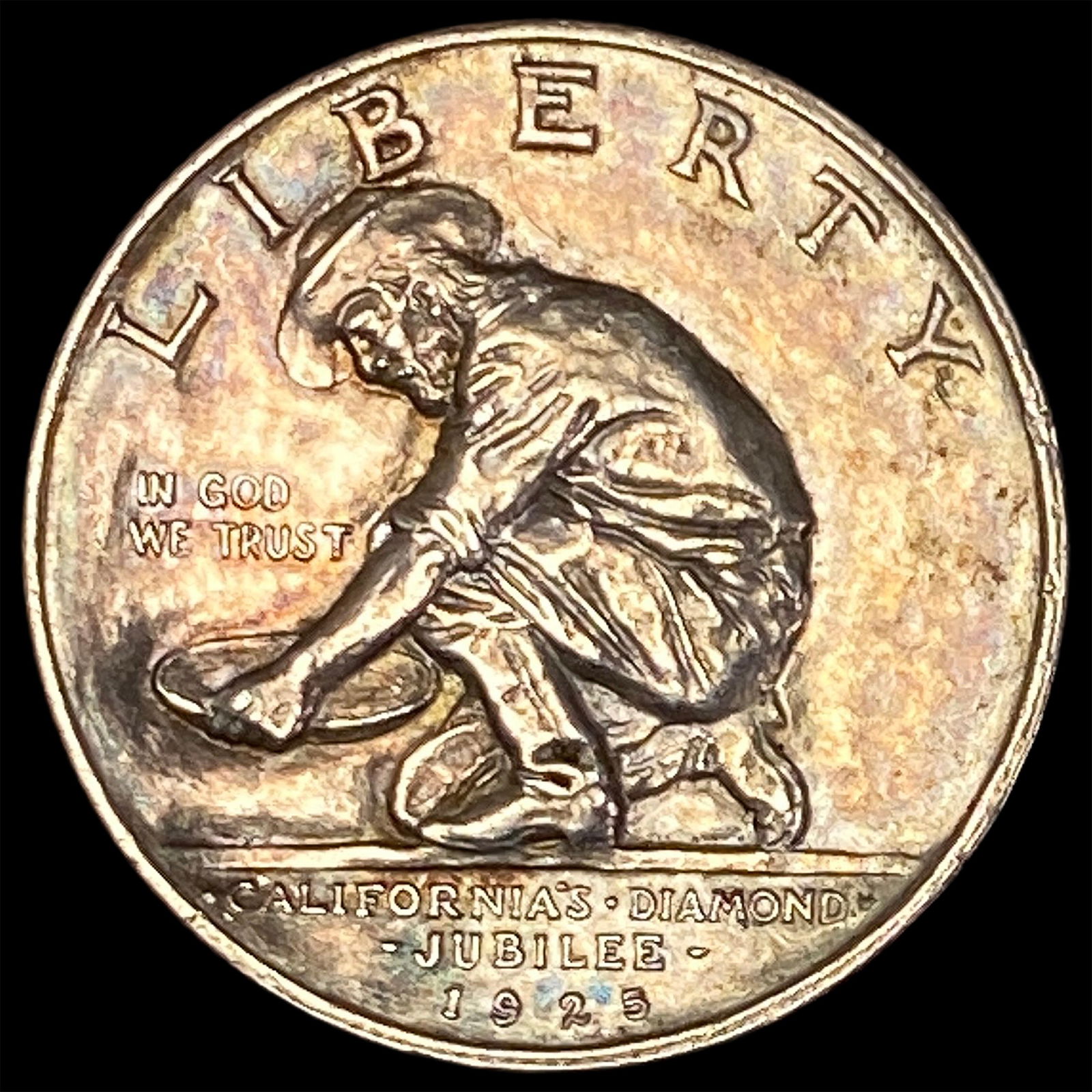 1925 Silver California Jubilee Half Dollar CLOSELY UNCIRCULATED: 1925 Silver California Jubilee Half Dollar CLOSELY UNCIRCULATED