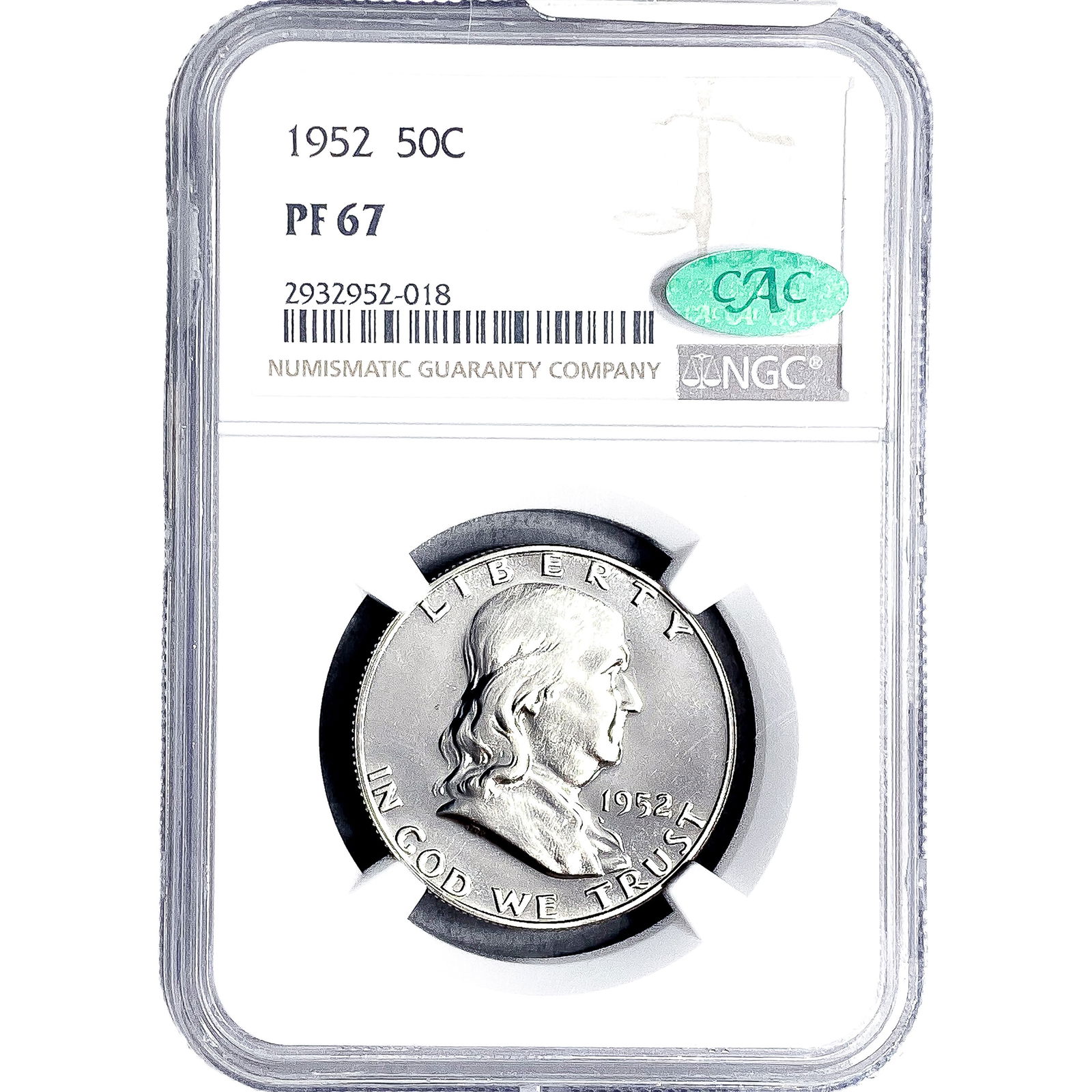 1952 CAC Franklin Half Dollar NGC PF67 (1 of 2)