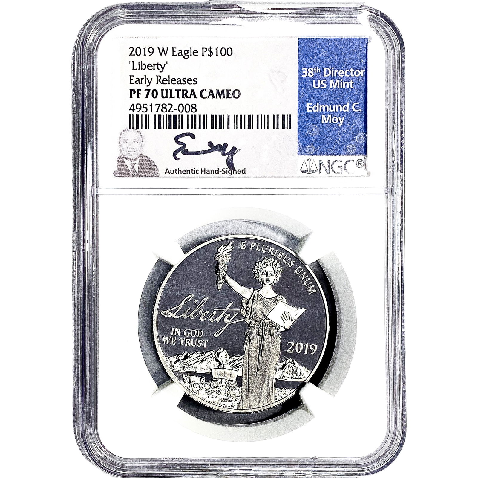 2019-W 1oz Platinum $100 Liberty Eagle NGC PF70 UC: 2019-W 1oz Platinum $100 Liberty Eagle NGC PF70 UC