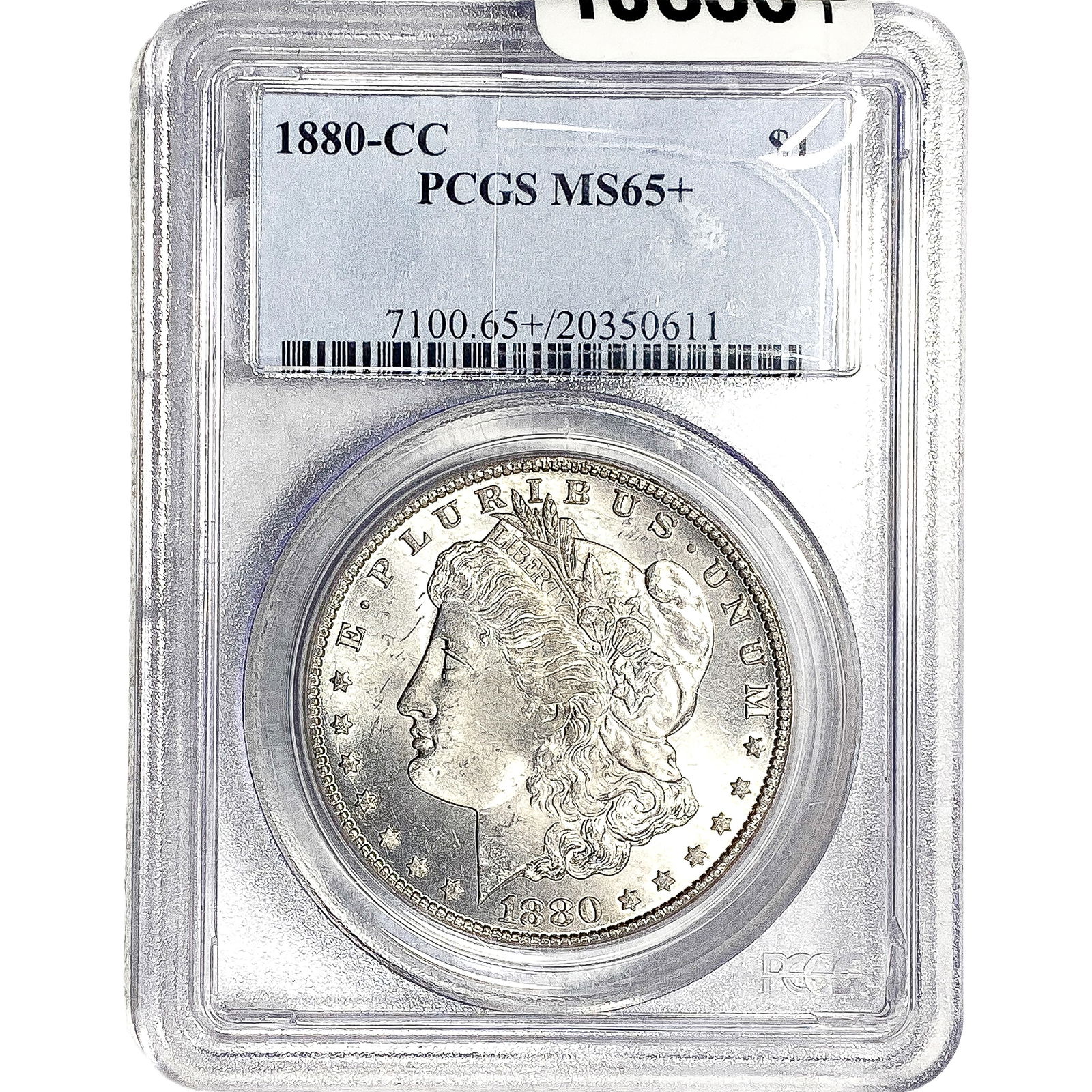 1880-CC Morgan Silver Dollar PCGS MS65+: 1880-CC Morgan Silver Dollar PCGS MS65+