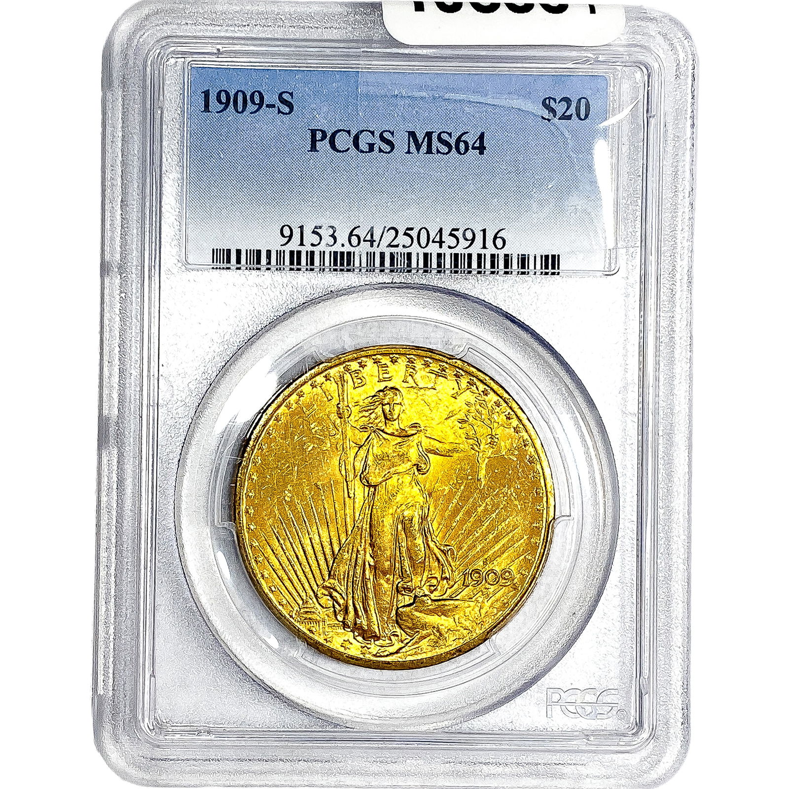 1909-S $20 Gold Double Eagle PCGS MS64 (1 of 2)