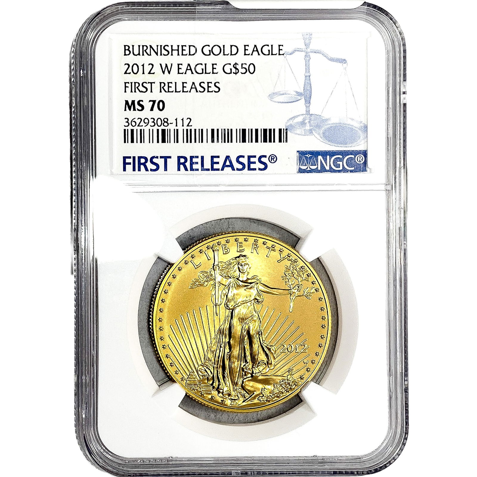 2012-W Burnished 1oz Gold Eagle $50 NGC MS79 (1 of 2)