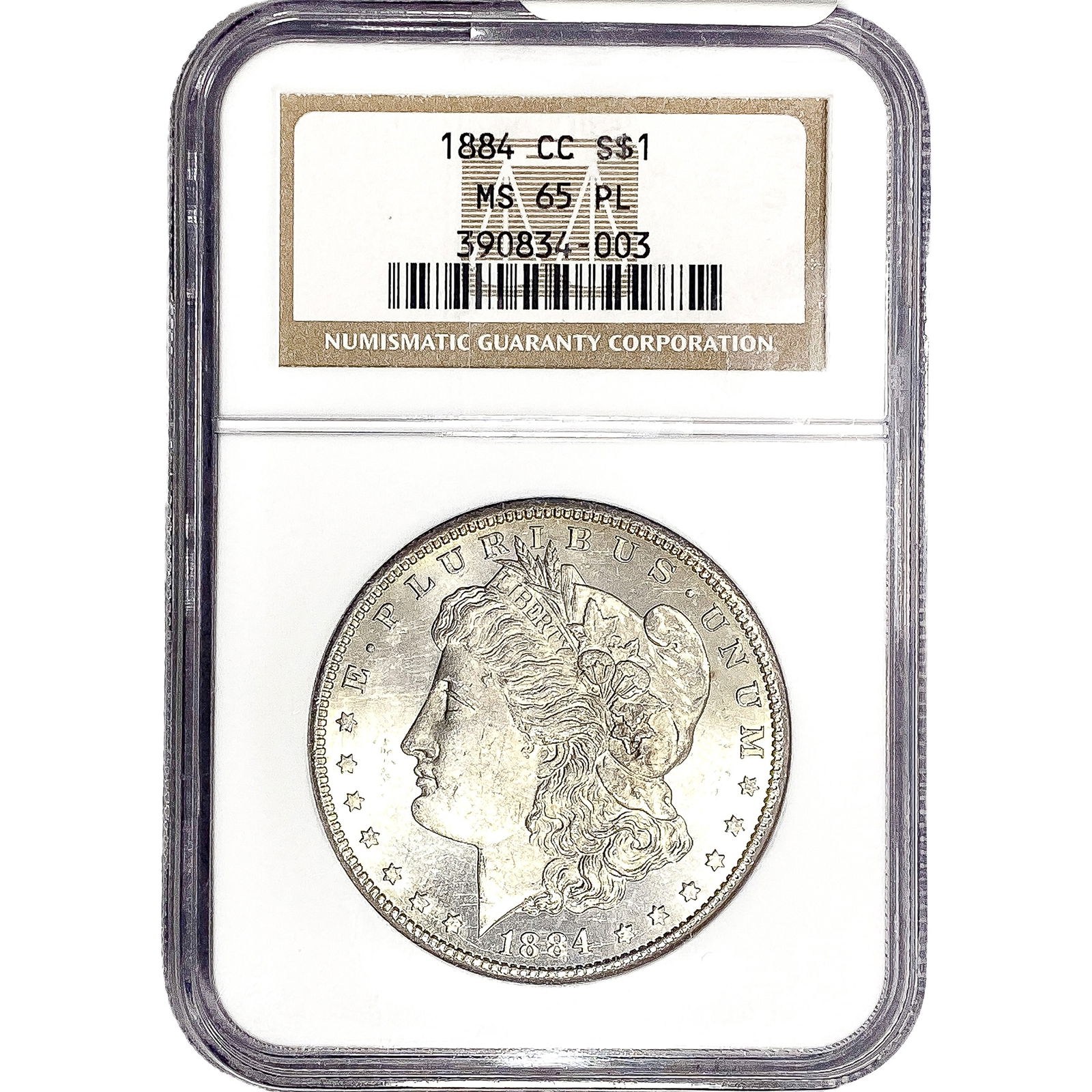 1884-CC Morgan Silver Dollar NGC MS65 PL (1 of 2)