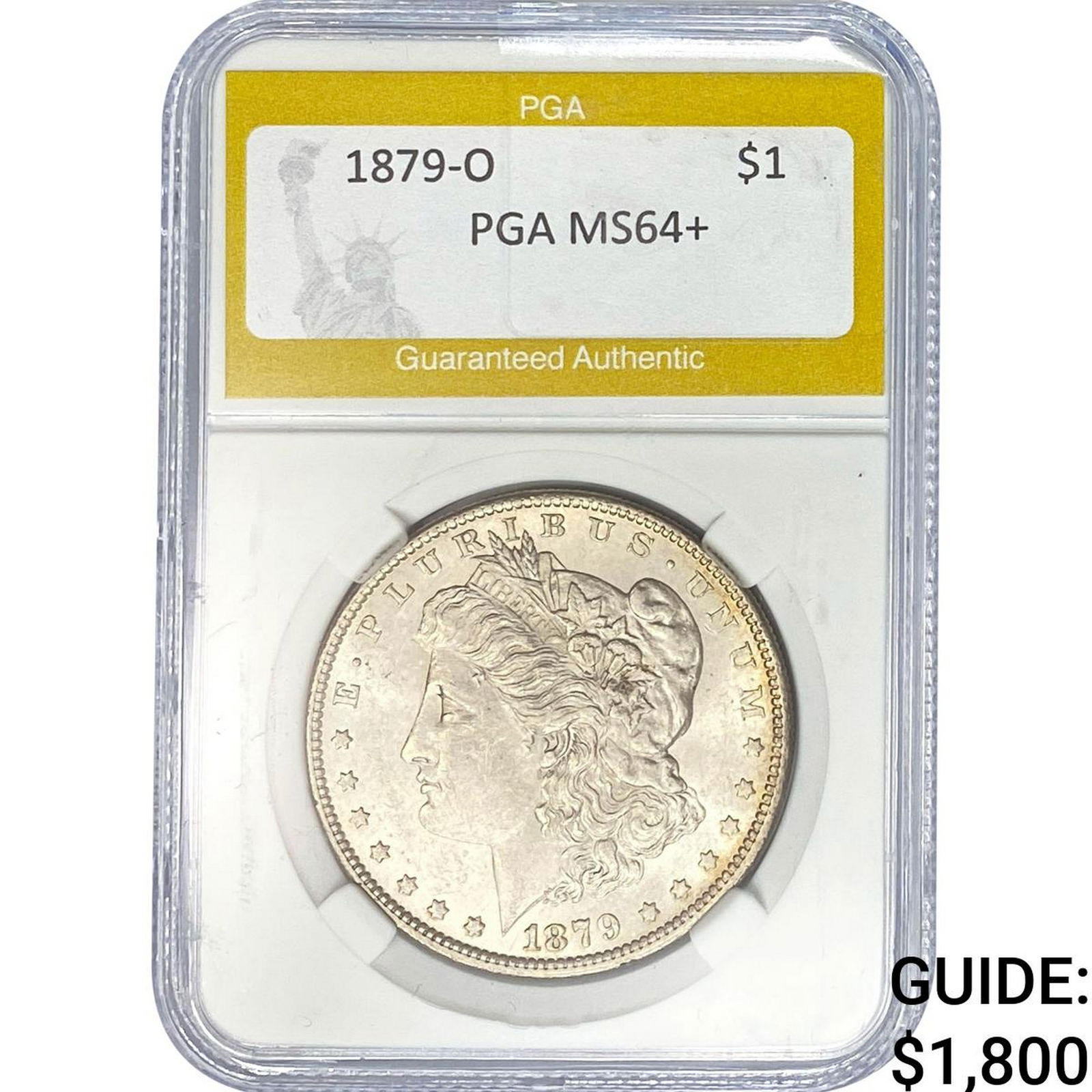 1879-O Morgan Silver Dollar PGA MS64+ (1 of 2)