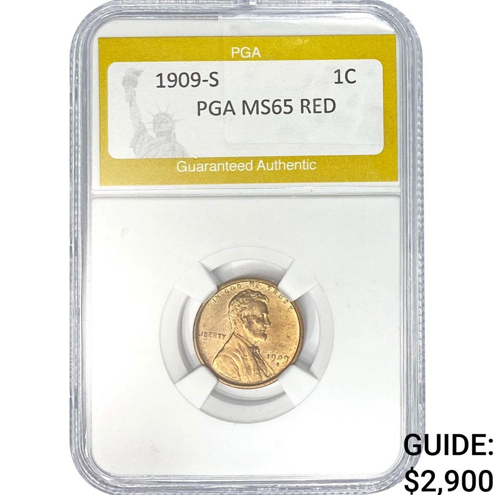 1909-S Wheat Cent PGA MS65 RED (1 of 2)