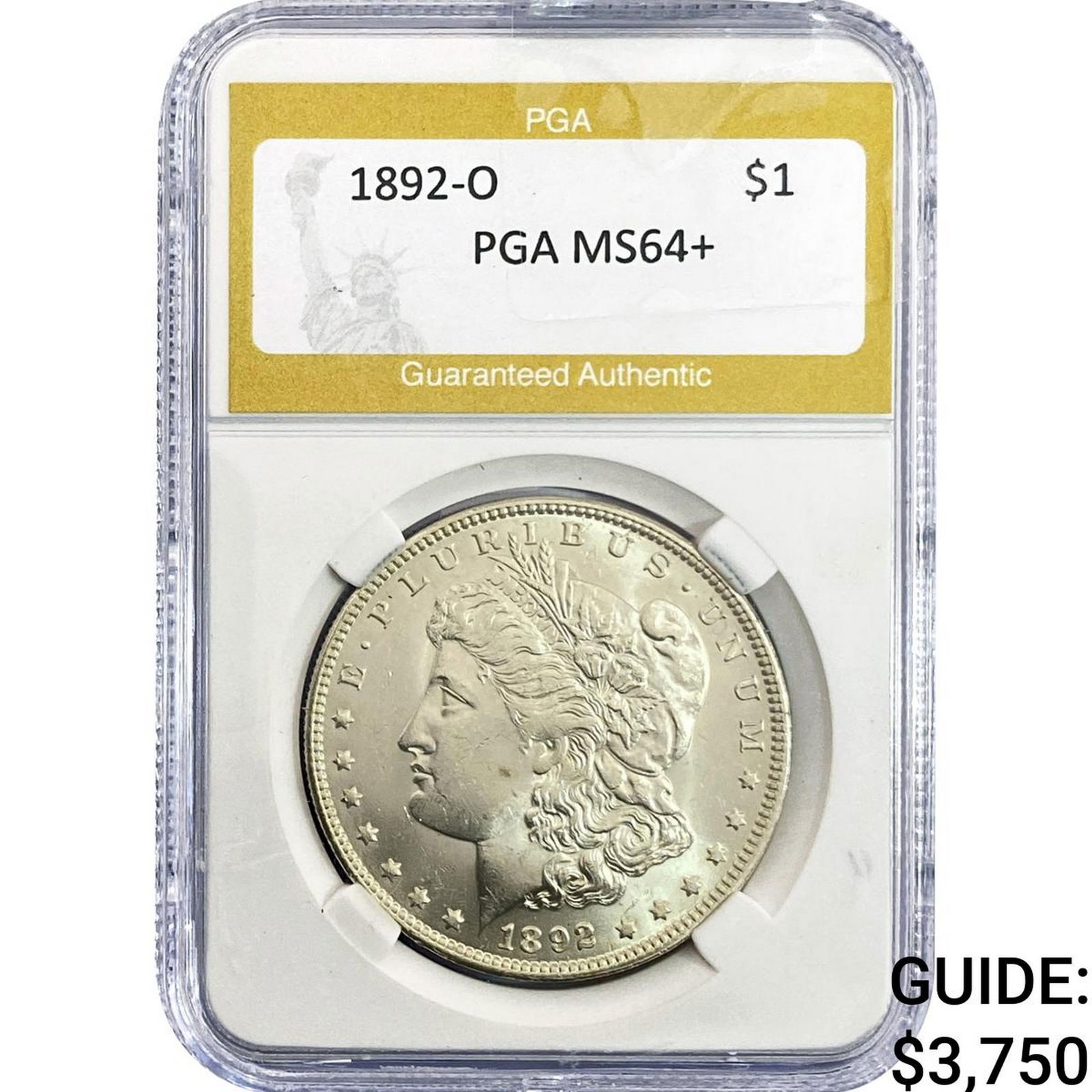 1892-O Morgan Silver Dollar PGA MS64+ (1 of 2)