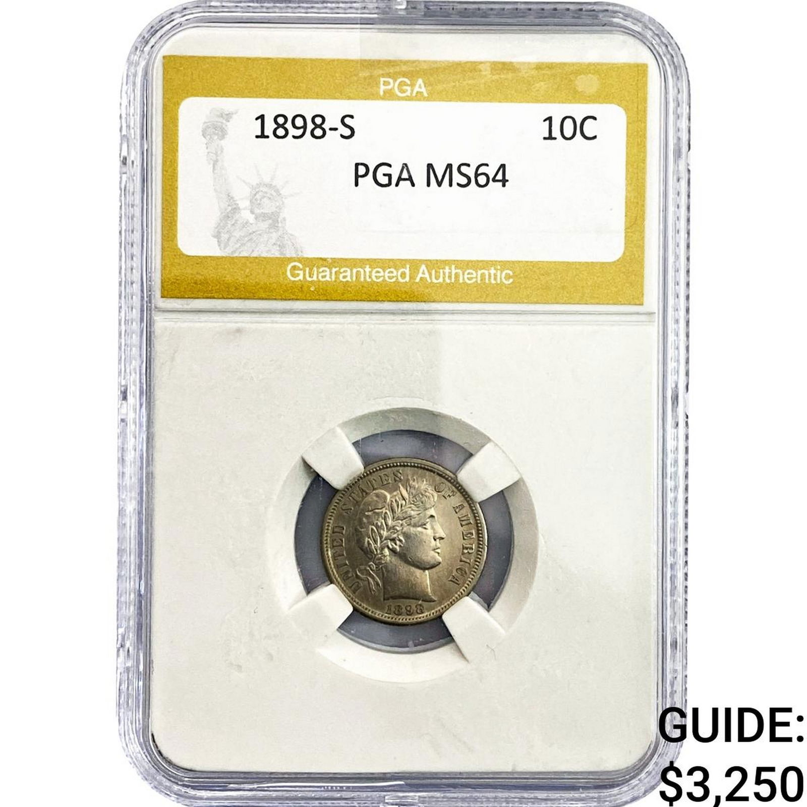 1898-S Barber Dime PGA MS64 (1 of 2)