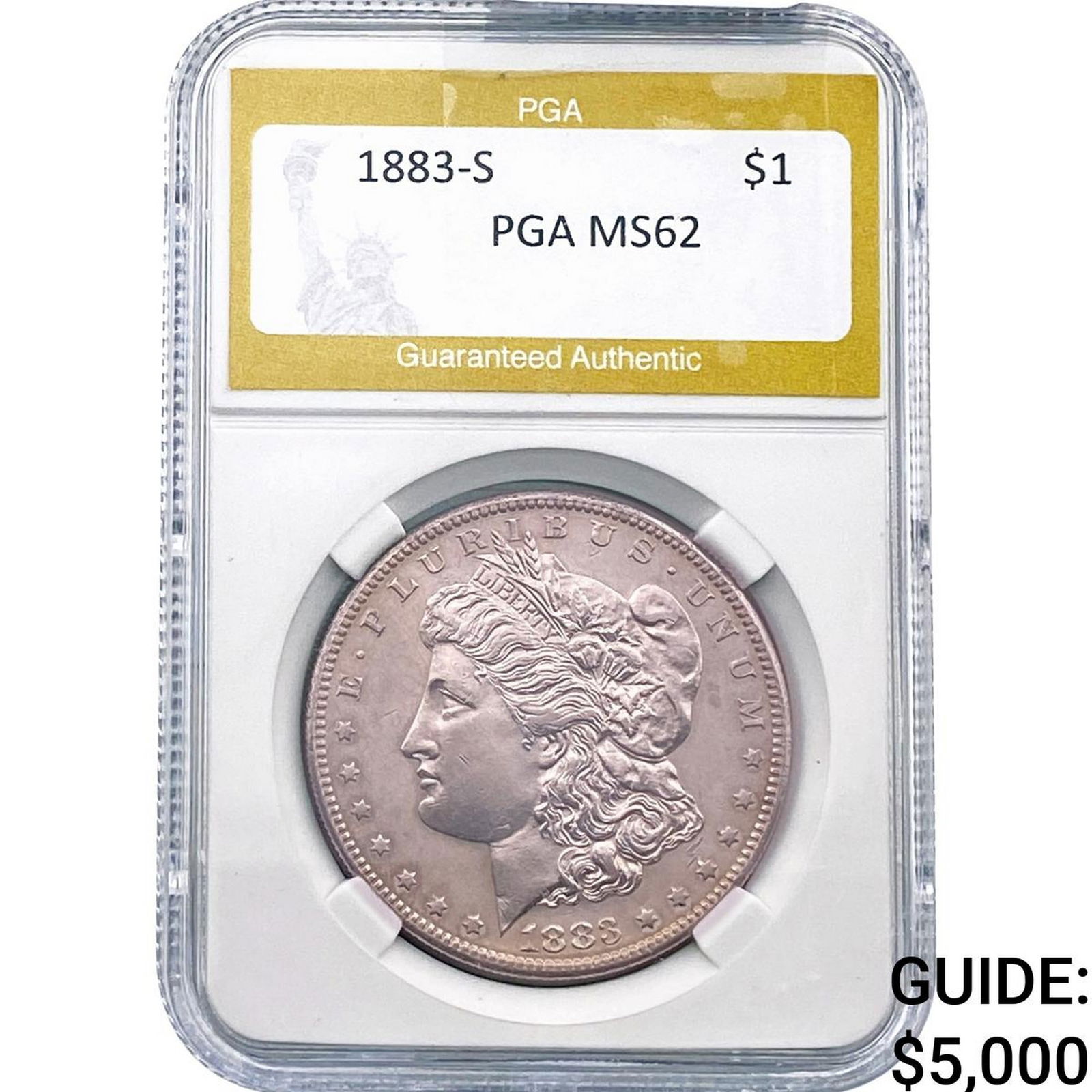 1883-S Morgan Silver Dollar PGA MS62 (1 of 2)
