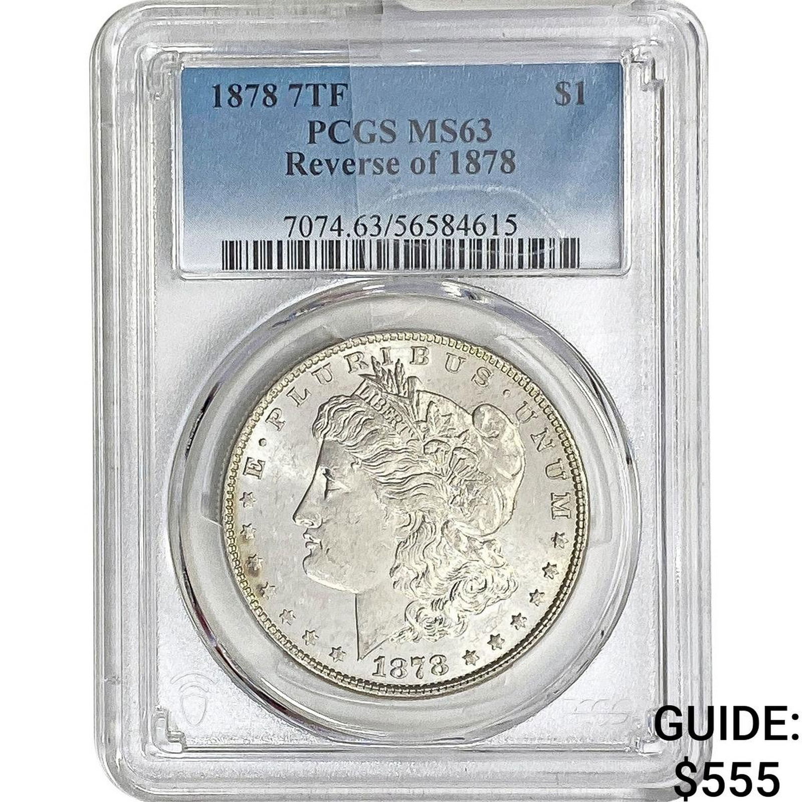 1878 Rev. 1878 Morgan Silver Dollar PCGS MS63: 1878 Rev. 1878 Morgan Silver Dollar PCGS MS63