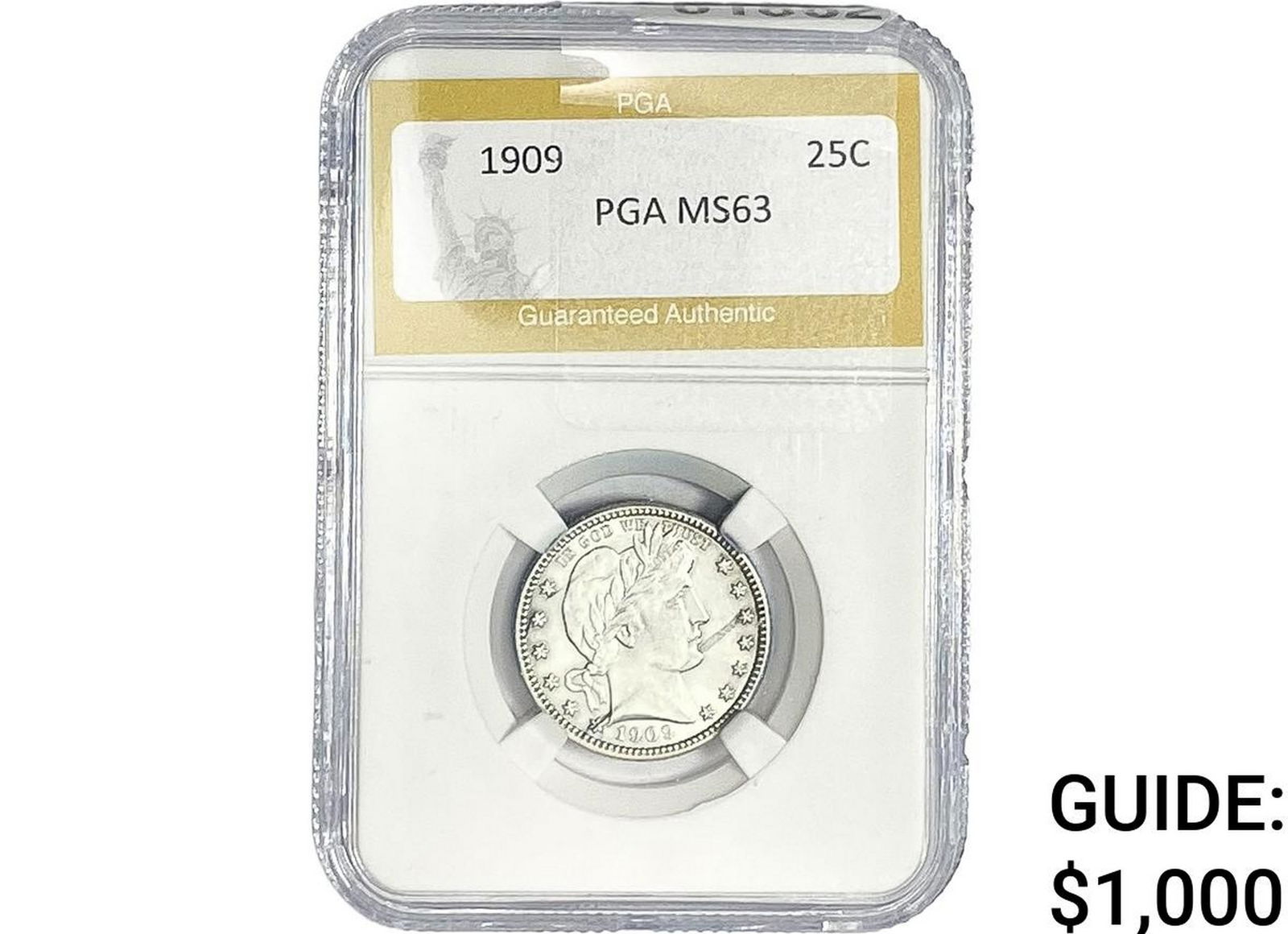 1909 Barber Quarter PGA MS63 (1 of 2)