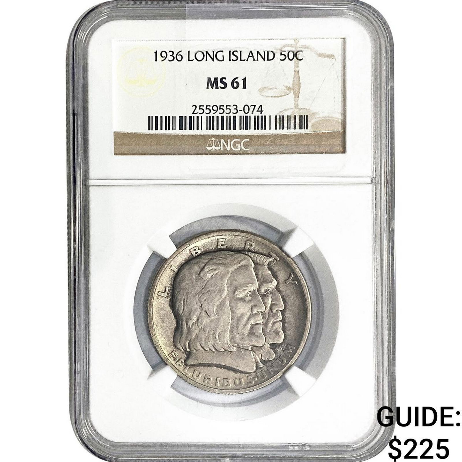 1936 Long Island Half Dollar NGC MS61 (1 of 2)