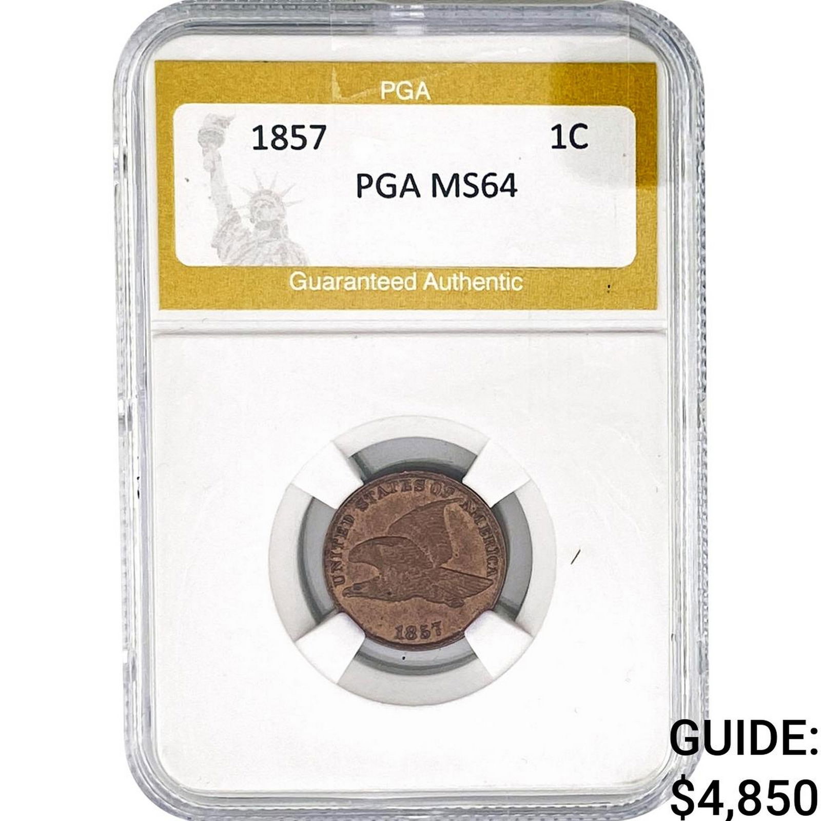 1857 Flying Eagle Cent PGA MS64 (1 of 2)