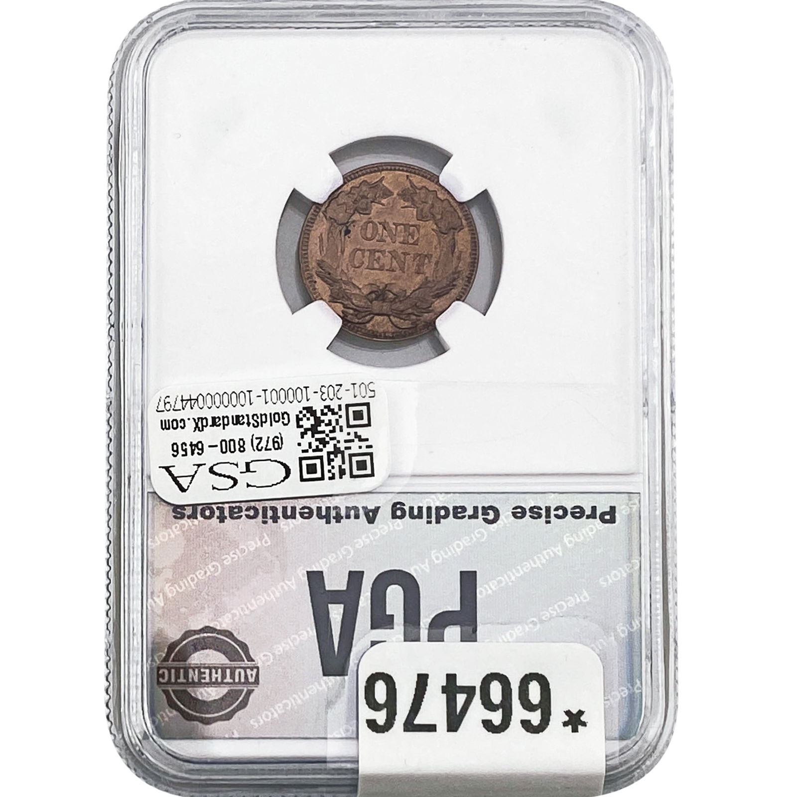 1857 Flying Eagle Cent PGA MS64 - 2