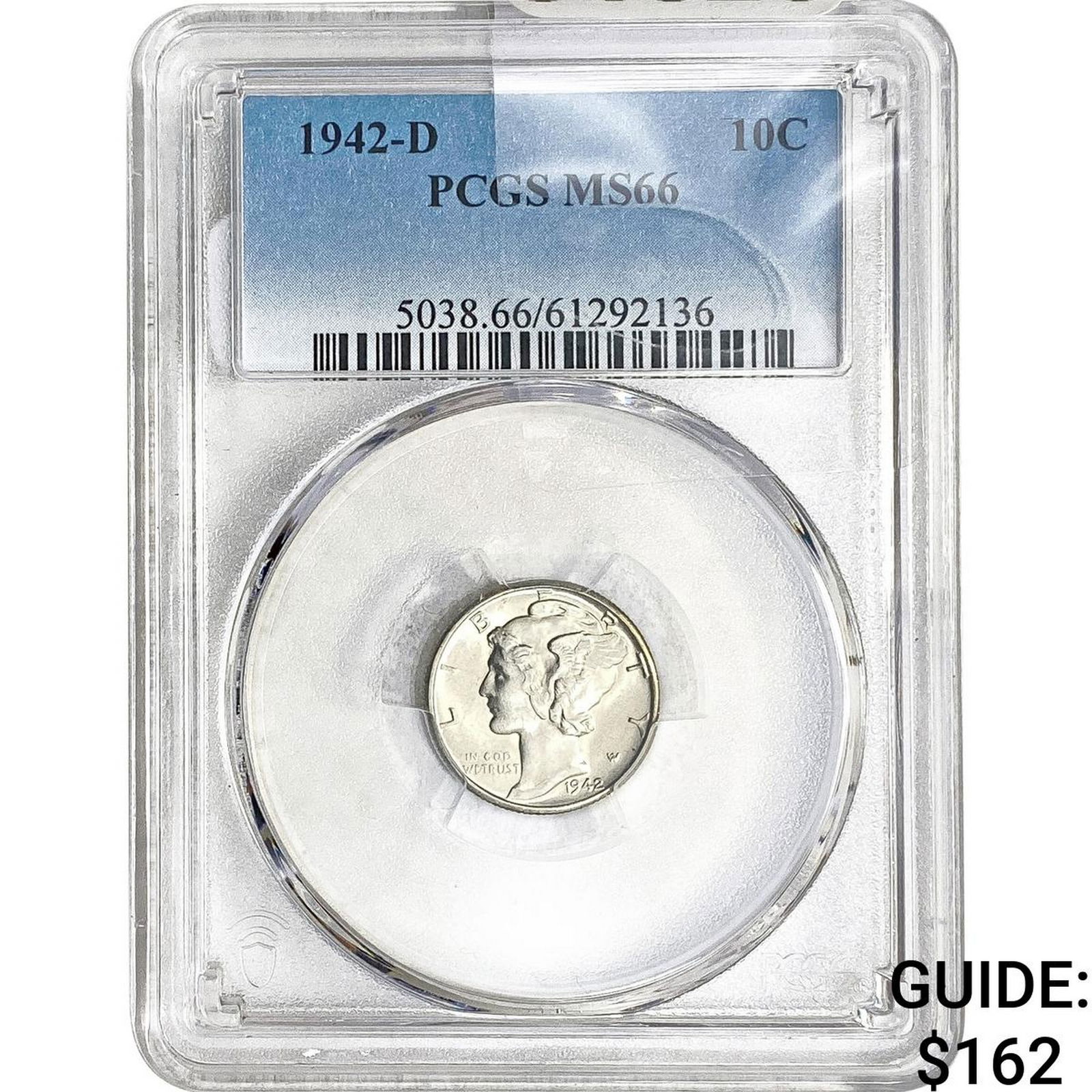 1942-D Mercury Silver Dime PCGS MS66: 1942-D Mercury Silver Dime PCGS MS66