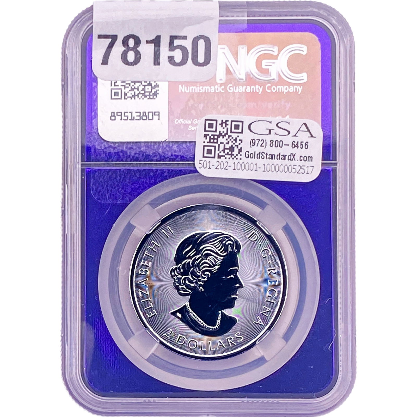 2018 Canada 1/2oz Silver $2 Polar Bear NGC MS69: 2018 Canada 1/2oz Silver $2 Polar Bear NGC MS69