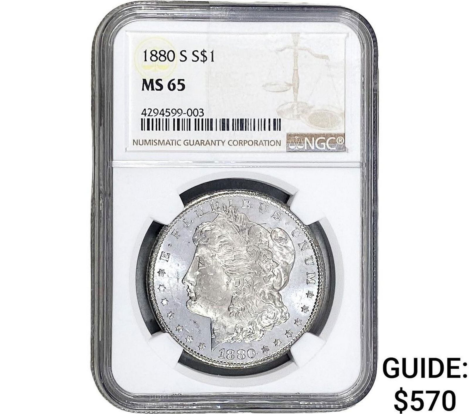 1880-S Morgan Silver Dollar NGC MS65 (1 of 2)