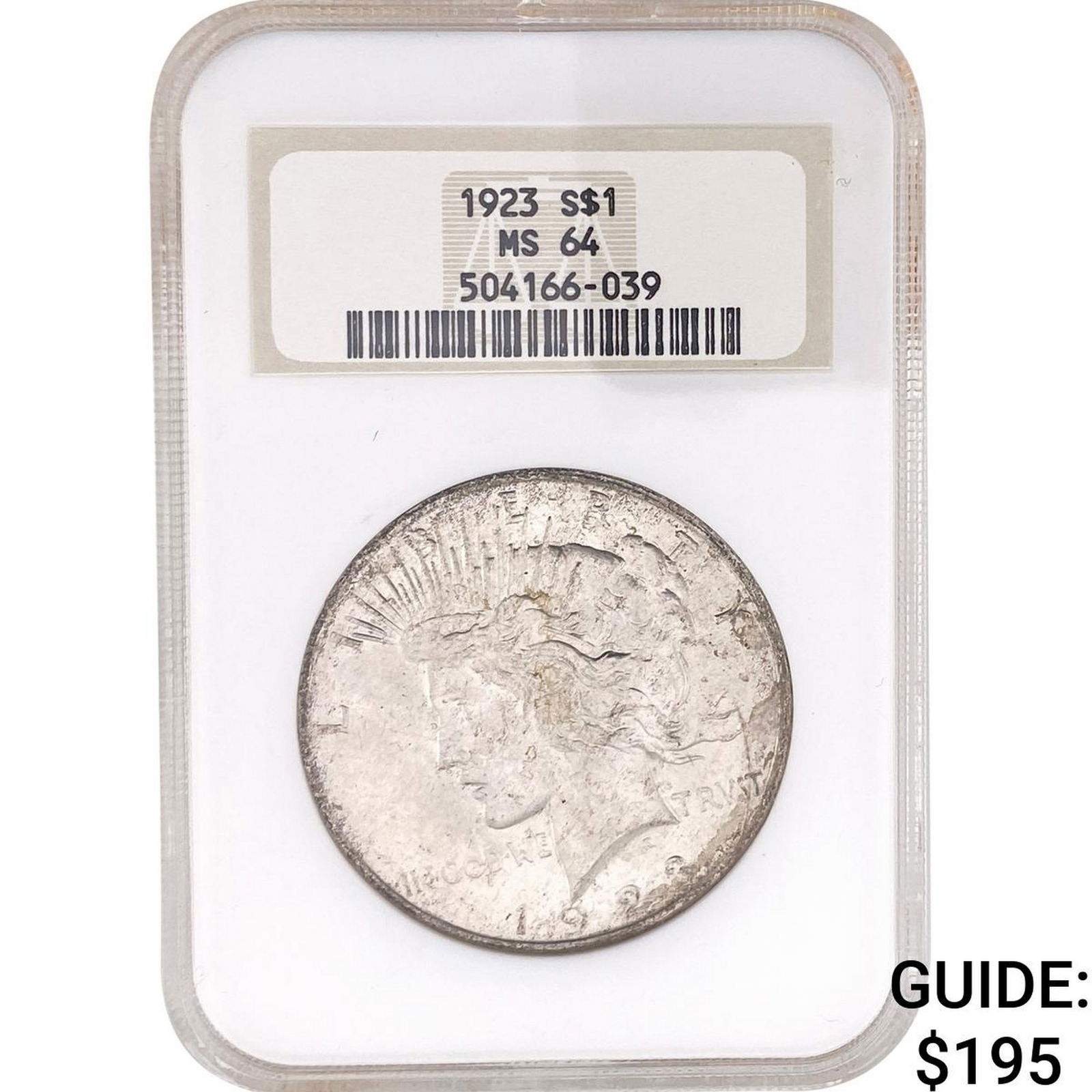 1923 Silver Peace Dollar NGC MS64 (1 of 2)
