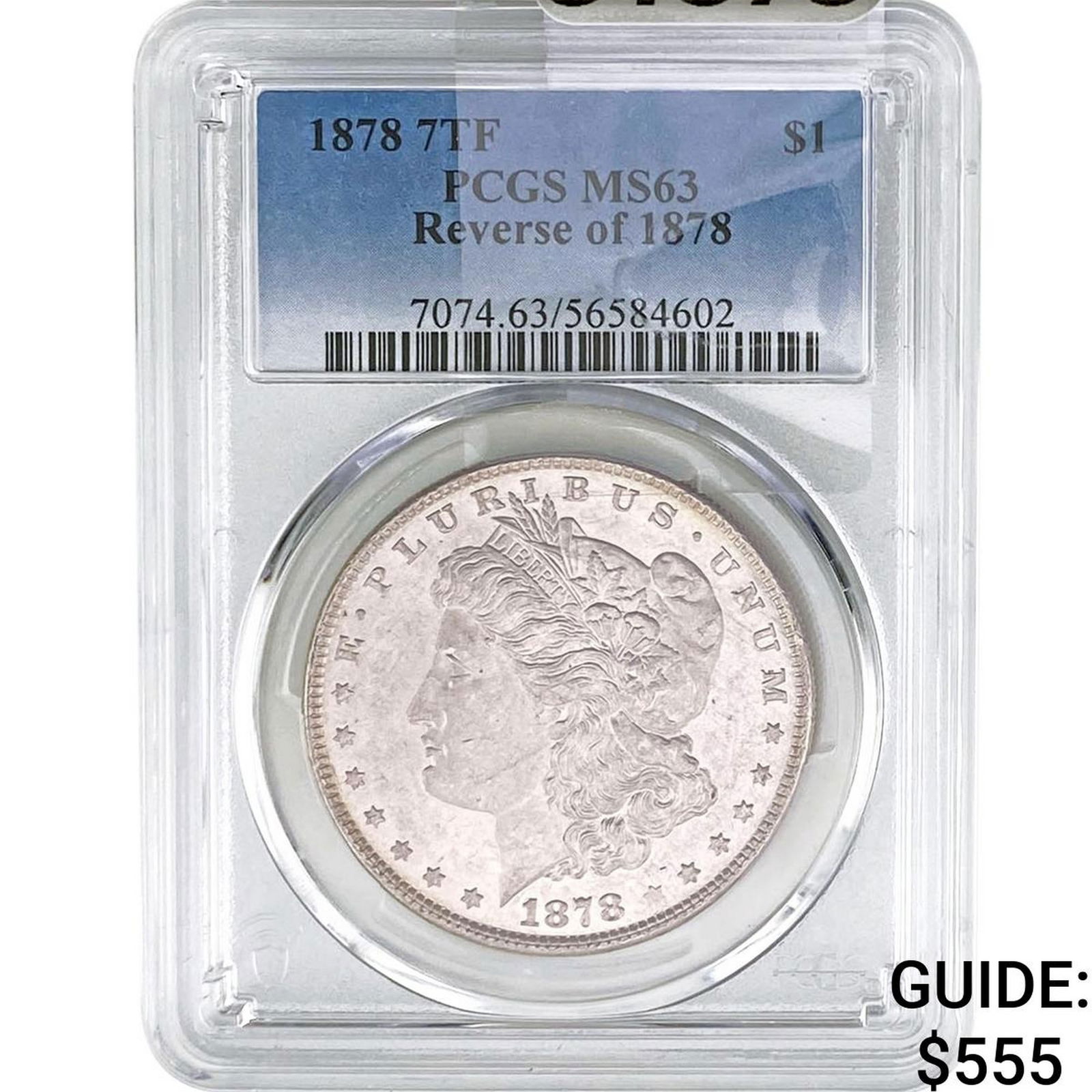 1878 7TF Morgan Silver Dollar PCGS MS63 Rev of 1878: 1878 7TF Morgan Silver Dollar PCGS MS63 Rev of 1878