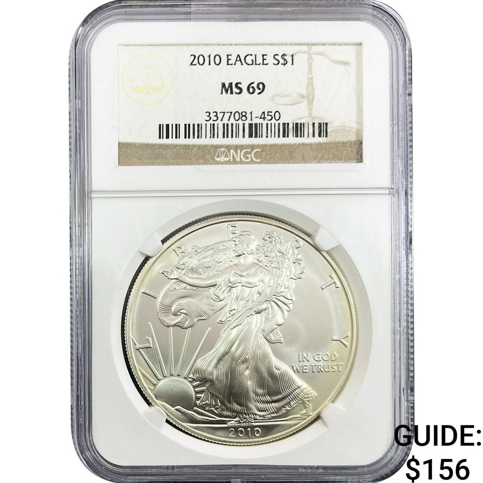 2010 Silver Eagle NGC MS69 (1 of 2)